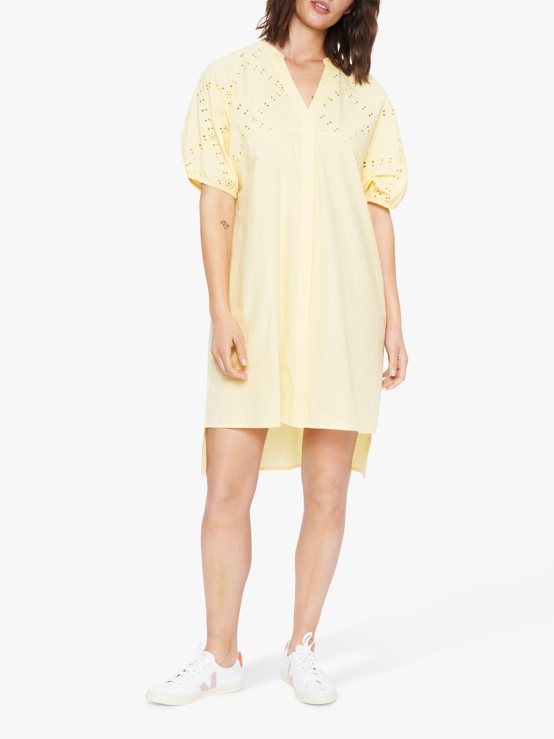 Saint Tropez Miranda Broderie Cotton Dress, Pale Banana