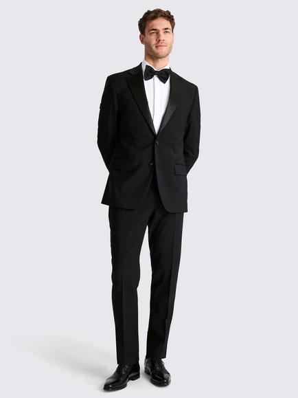 Moss Tailored Fit Notch Lapel Tuxedo Jacket, Black - view 2, Black