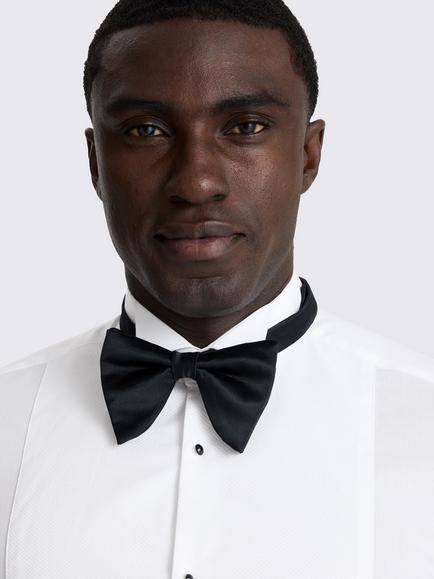 Moss Slim Fit Cotton Wing Collar Marcella Dress Shirt, White - view 2, White