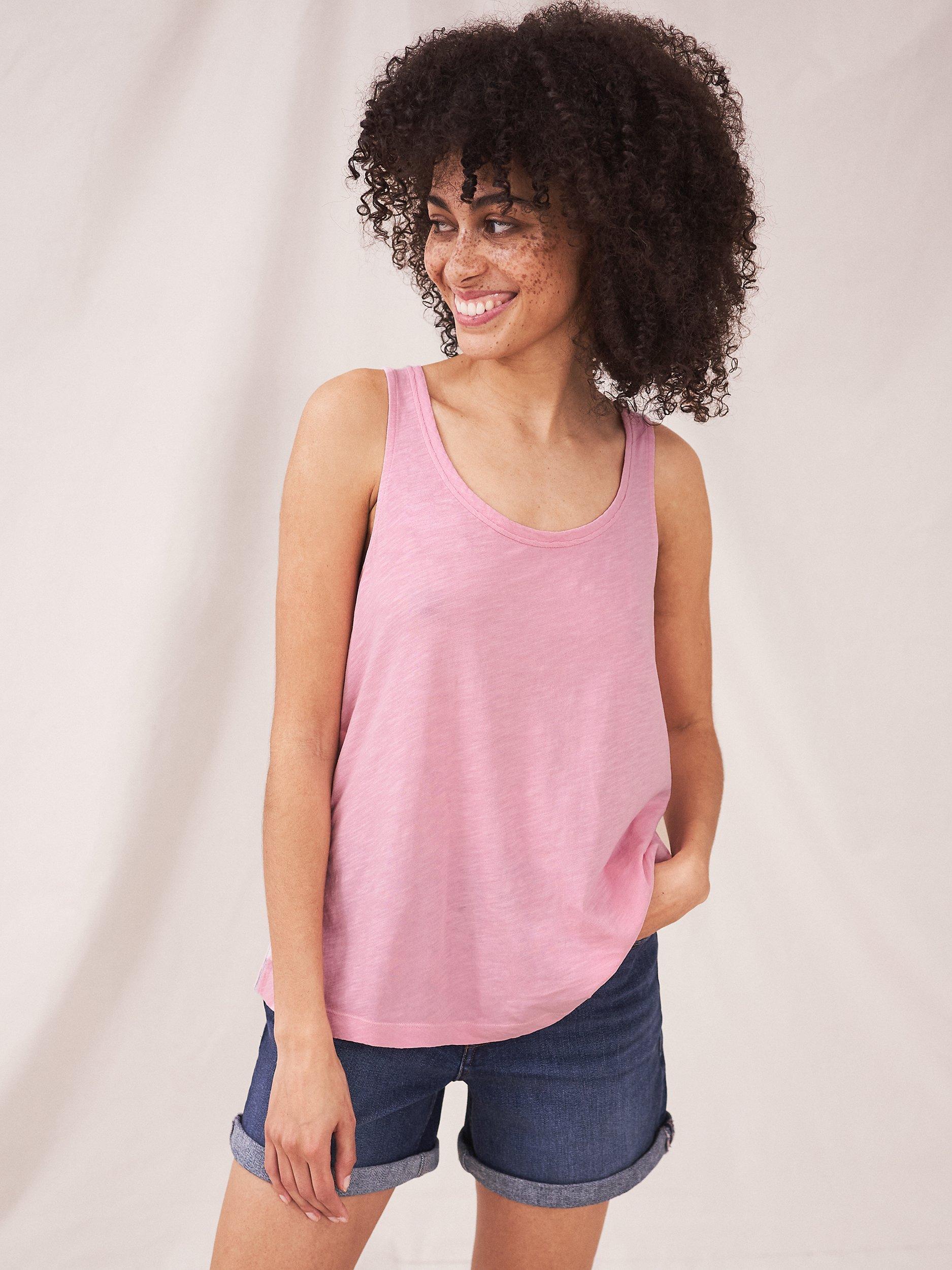 White Stuff Ezra Scoop Neck Cotton Vest Top