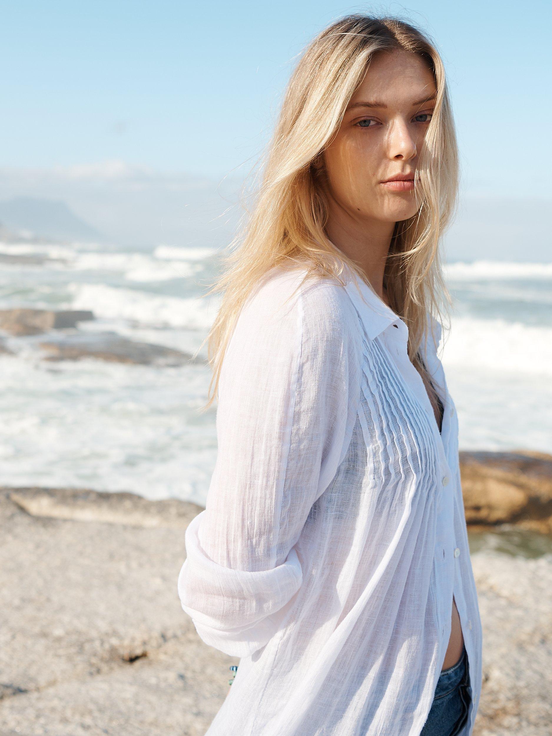 NRBY Sami Maxi Linen Shirt Dress