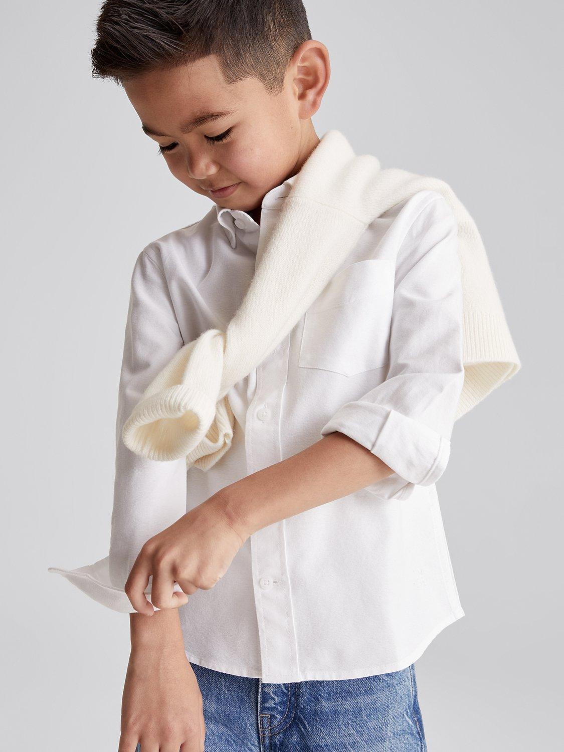 Product image 1 of 6, which shows Reiss Kids' Greenwich Junior Shirt, White, 4-5 years