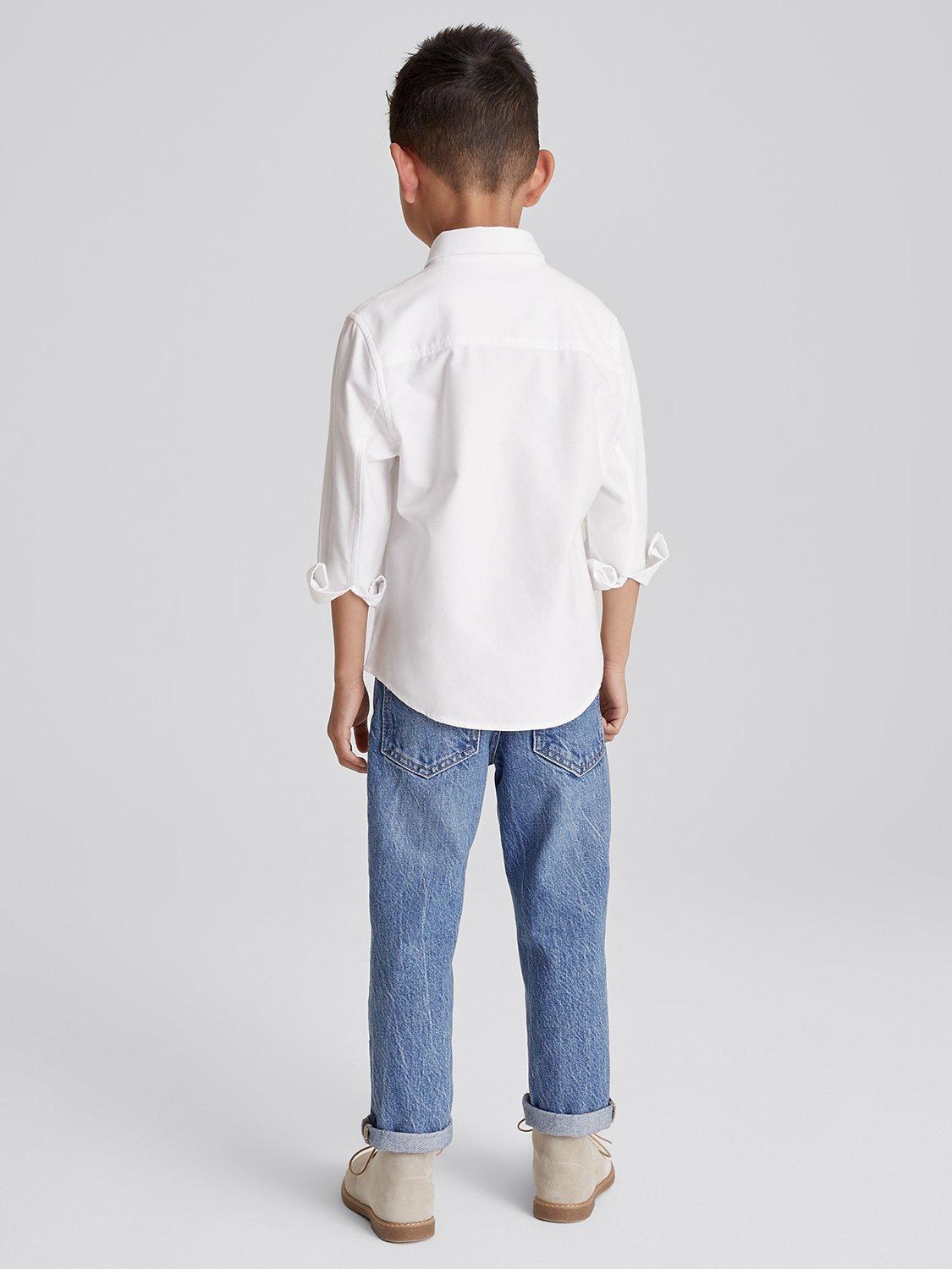 Product image 2 of 6, which shows Reiss Kids' Greenwich Junior Shirt, White, 4-5 years