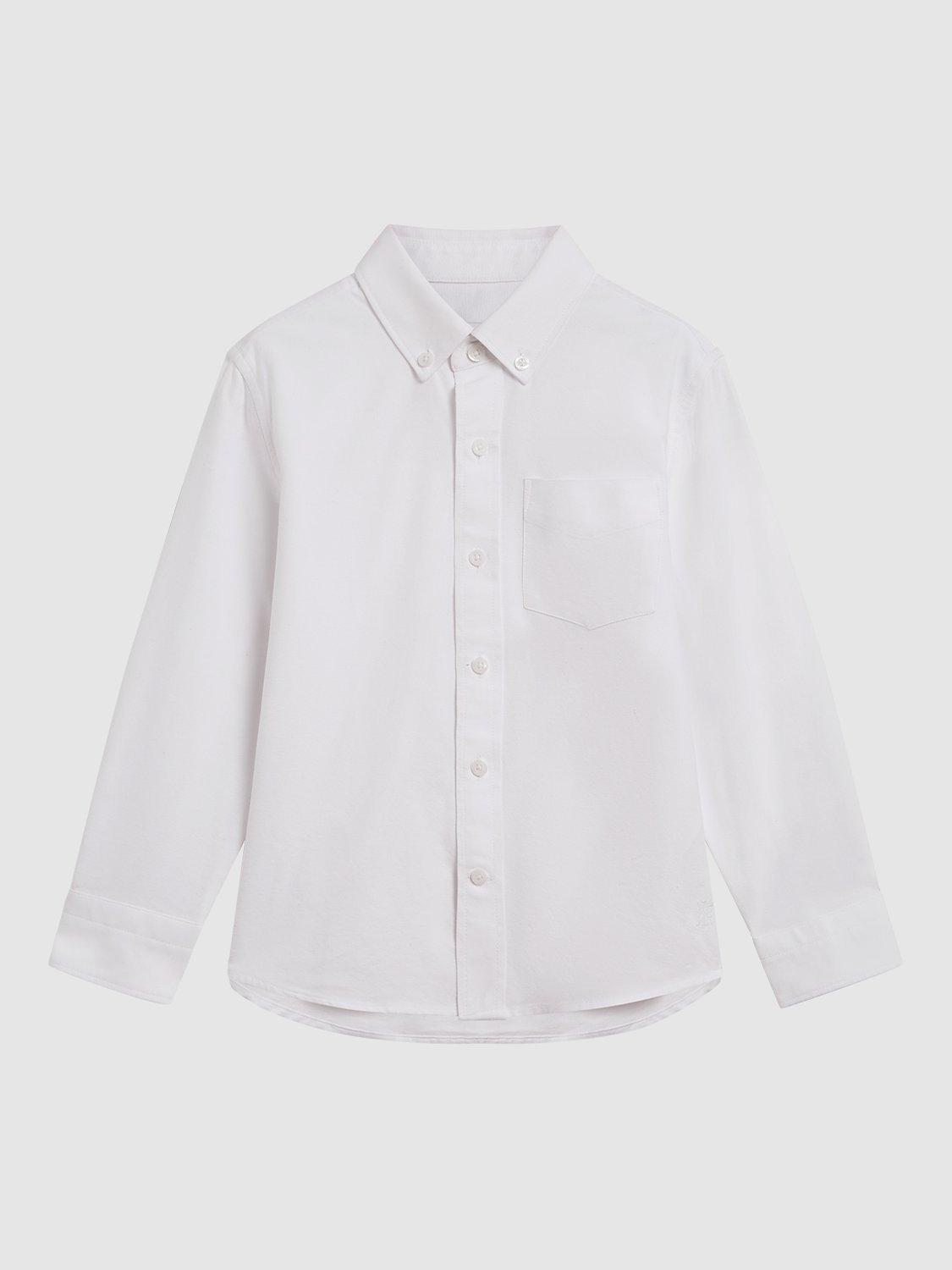 Product image 4 of 6, which shows Reiss Kids' Greenwich Junior Shirt, White, 4-5 years