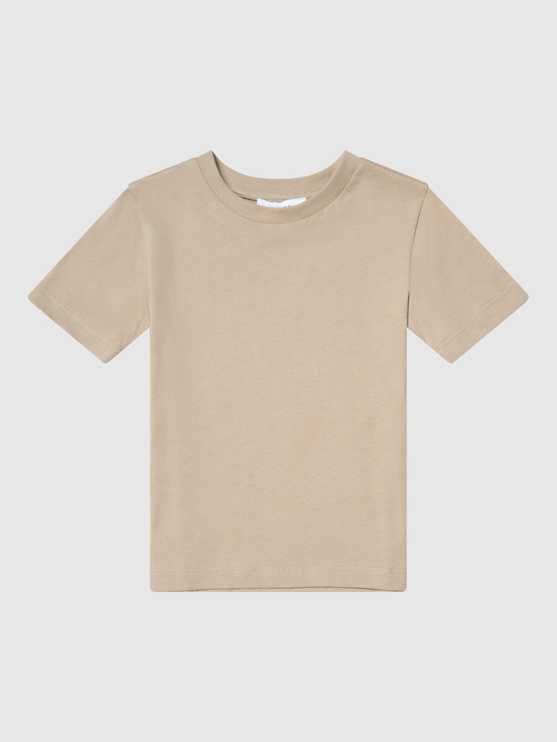 Product image 2 of 4, which shows Reiss Kids' Bless Cotton T-Shirt, Stone, 4-5 years