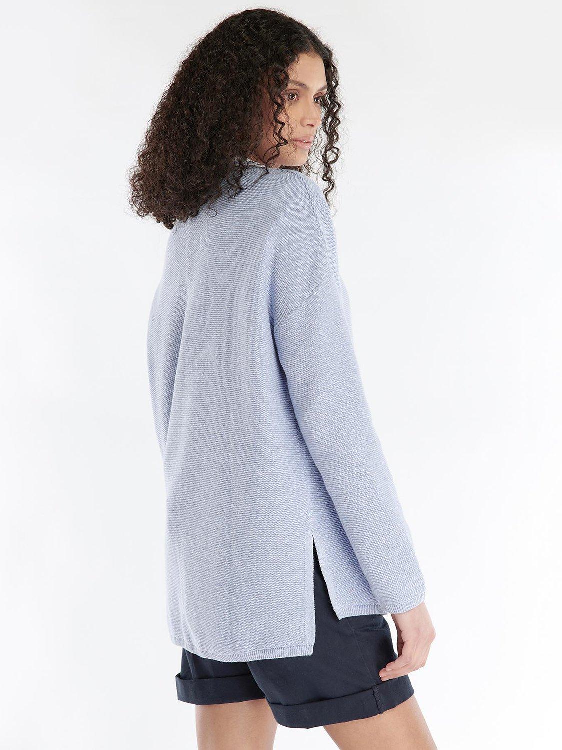 Product image 2 of 5, which shows Barbour Mariner Knit Jumper, Bell Flower, 12
