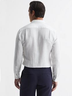 Reiss Ruban Regular Fit Linen Shirt - view 2, White