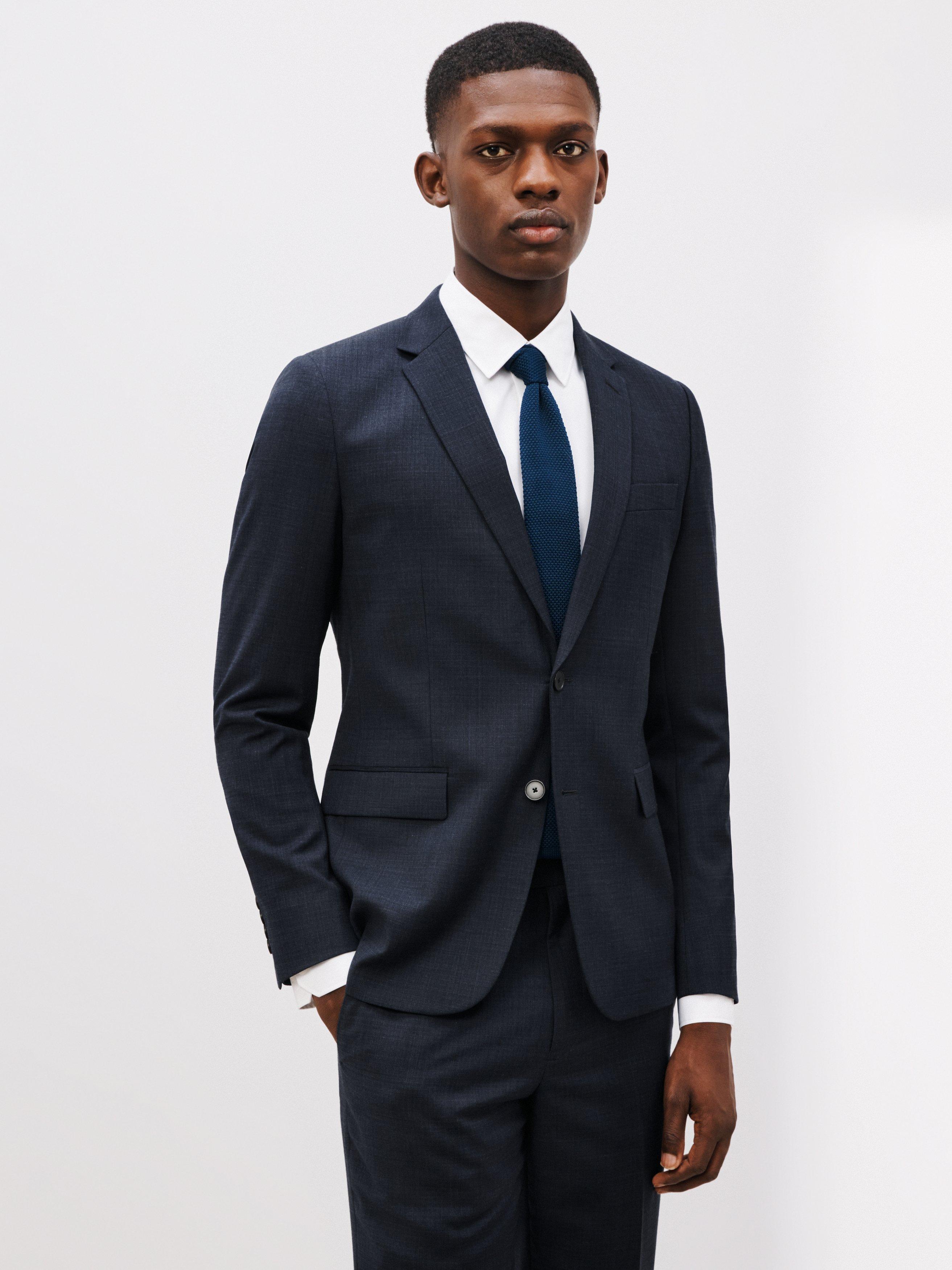 Kin Semi Plain Slim Fit Suit Jacket, Navy
