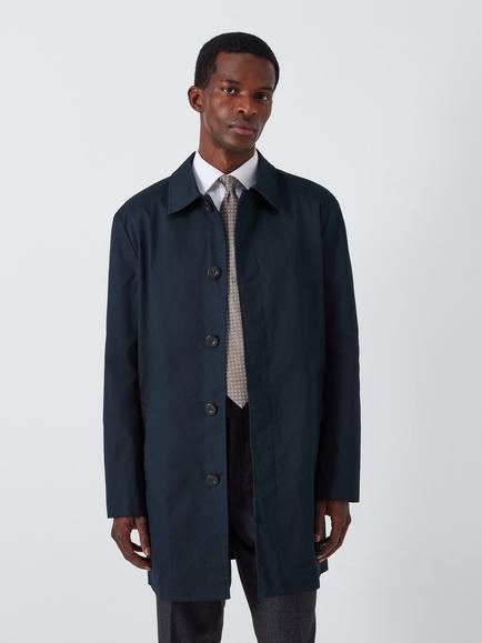 John Lewis Cotton Blend City Mac, Navy