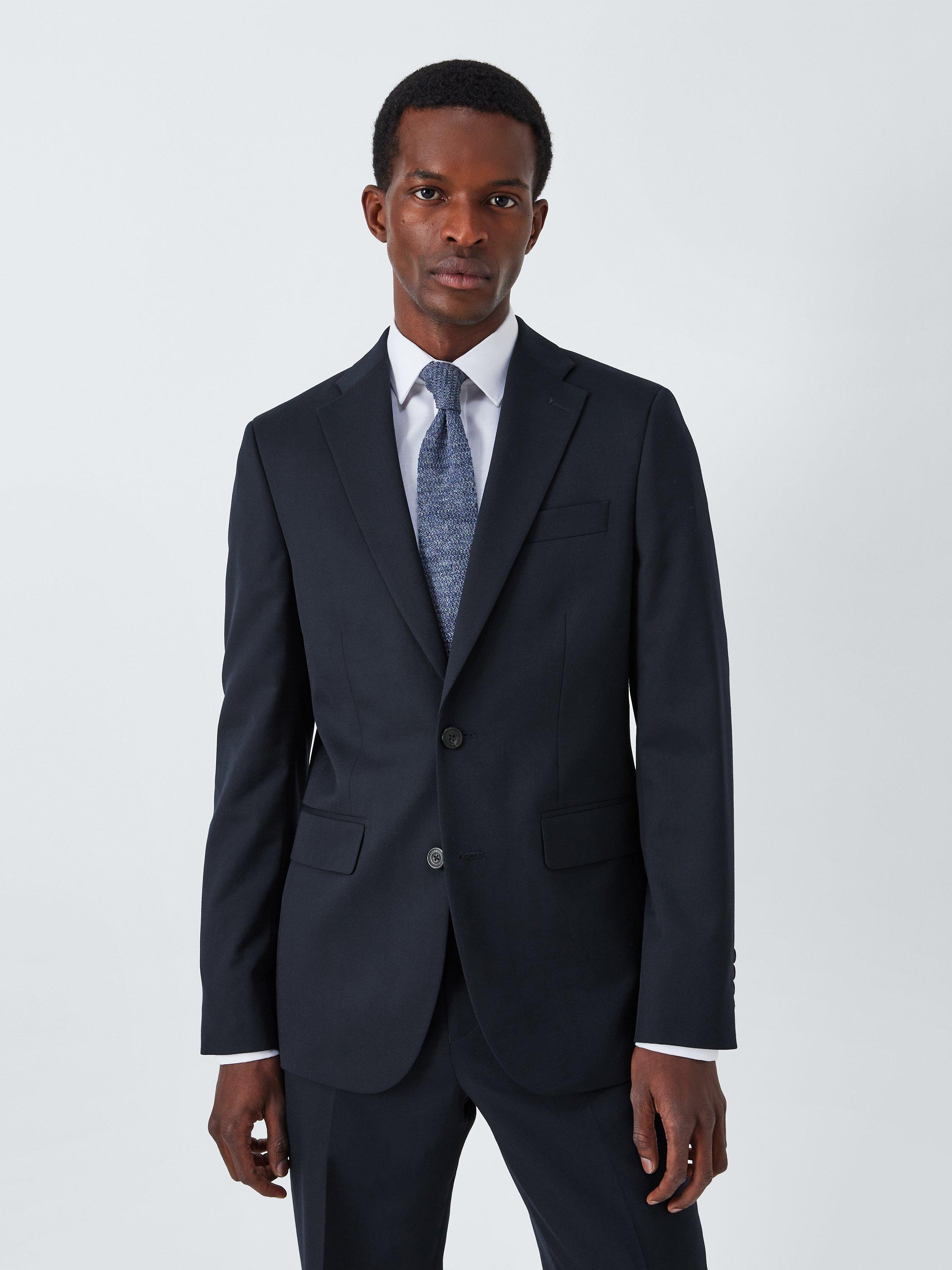 John Lewis Washable Wool Blend Regular Fit Suit Jacket, Navy, 40R