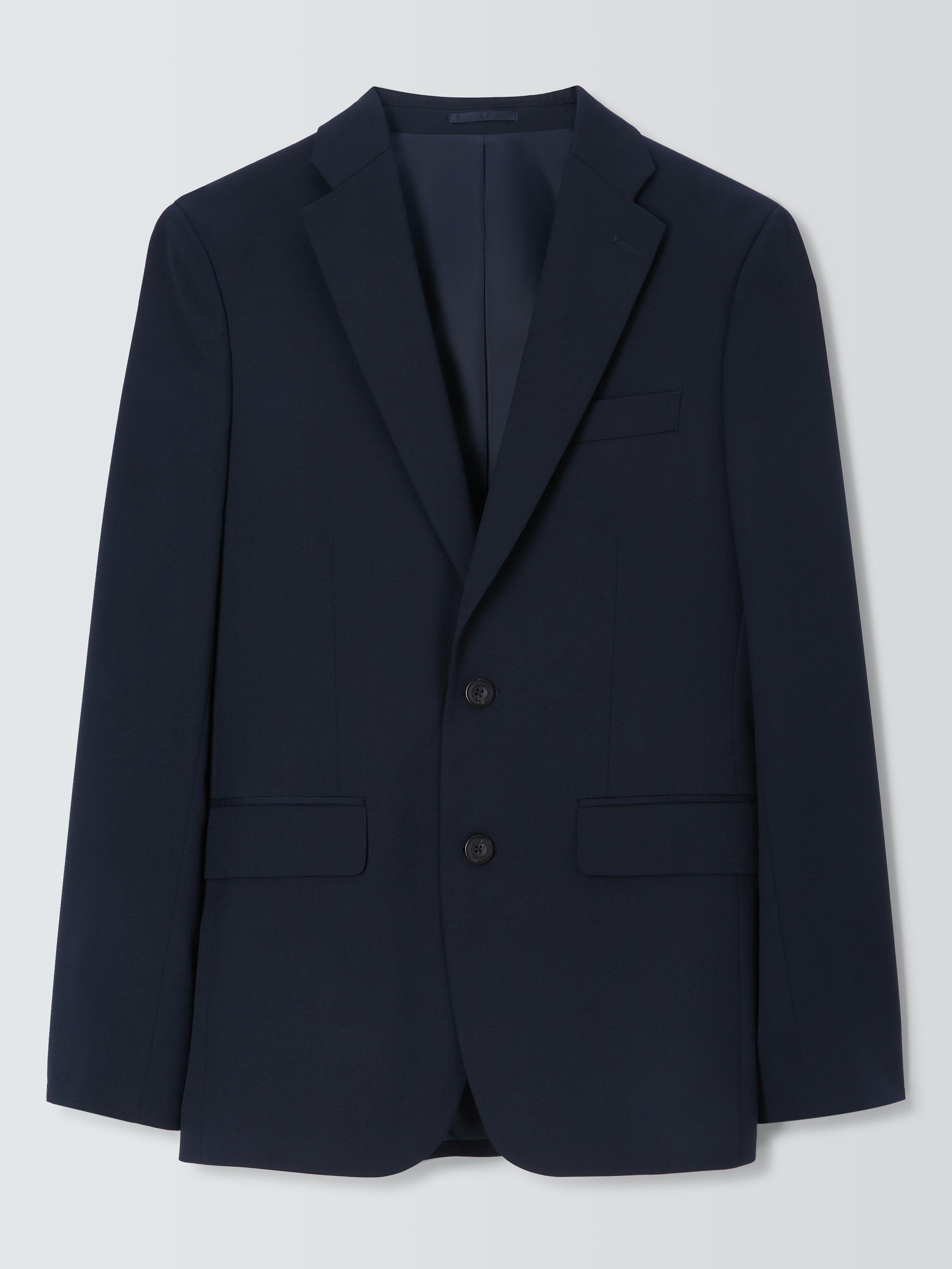 John Lewis Washable Wool Blend Regular Fit Suit Jacket, Navy, 40R