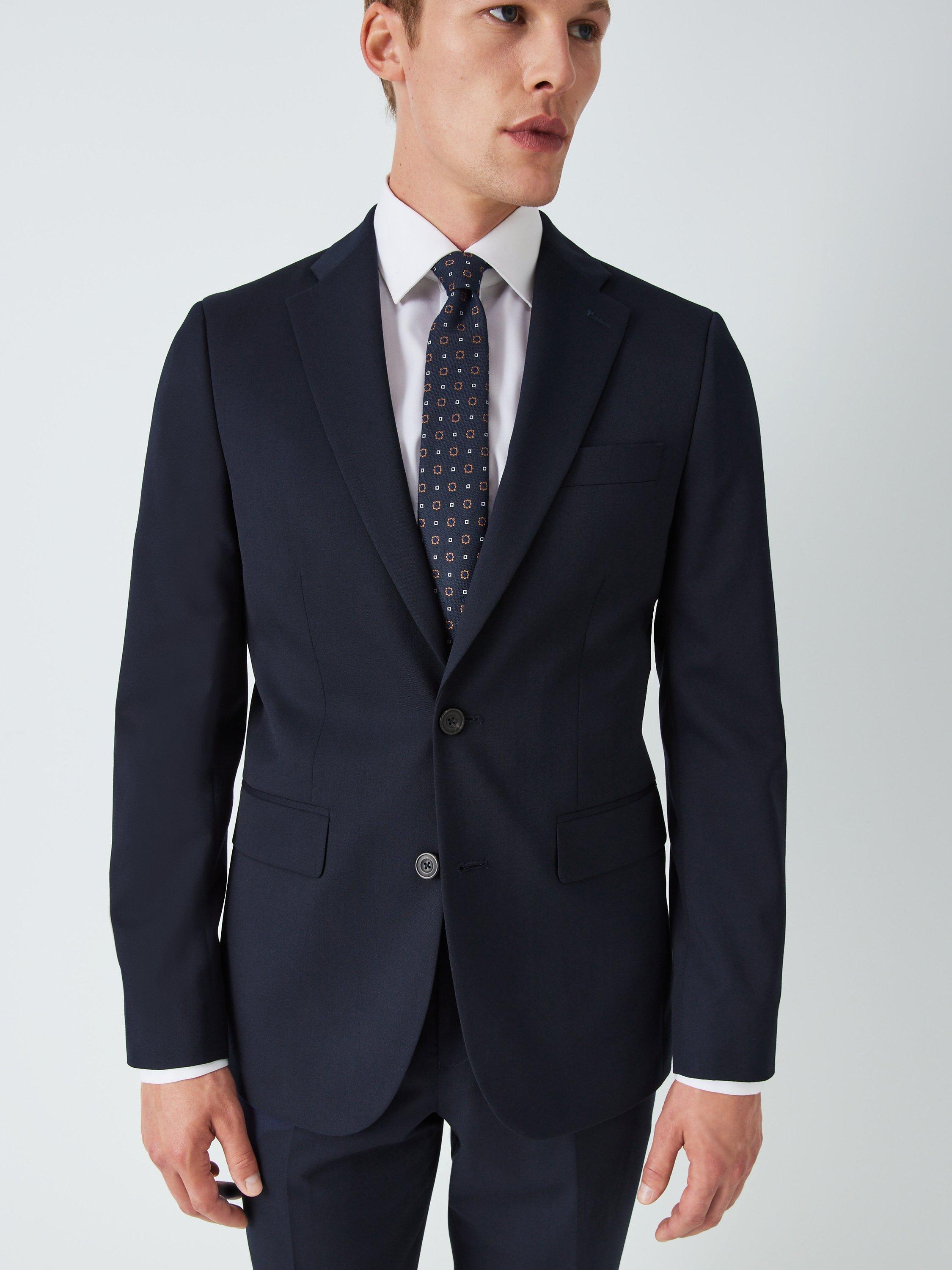 John Lewis Washable Wool Blend Regular Fit Suit Jacket, Navy, 40R