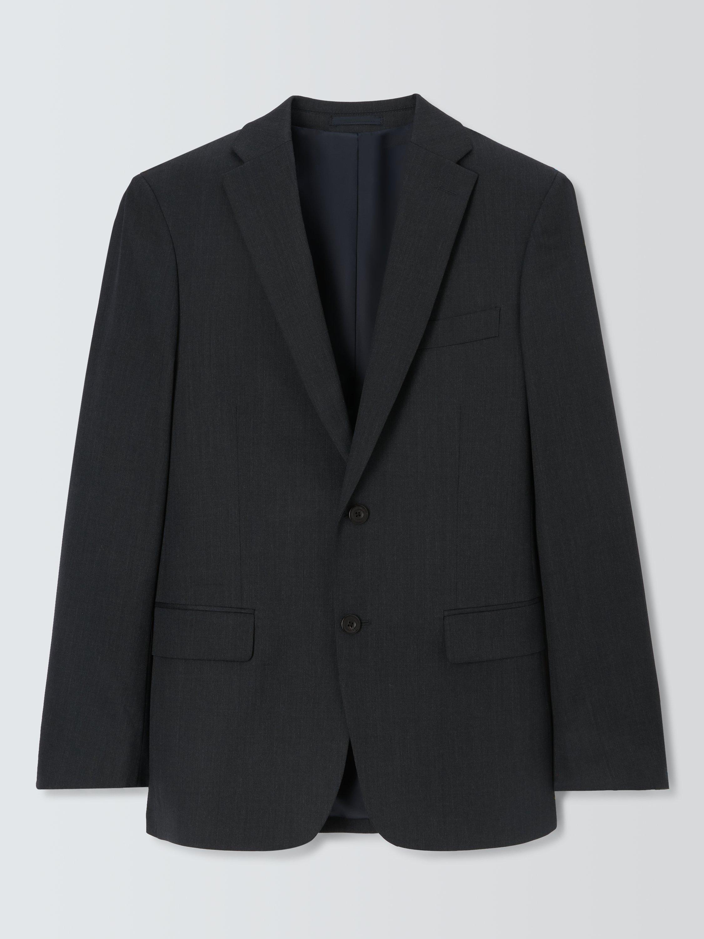 Product image 5 of 8, which shows John Lewis Washable Wool Blend Regular Fit Suit Jacket, Charcoal, 44L