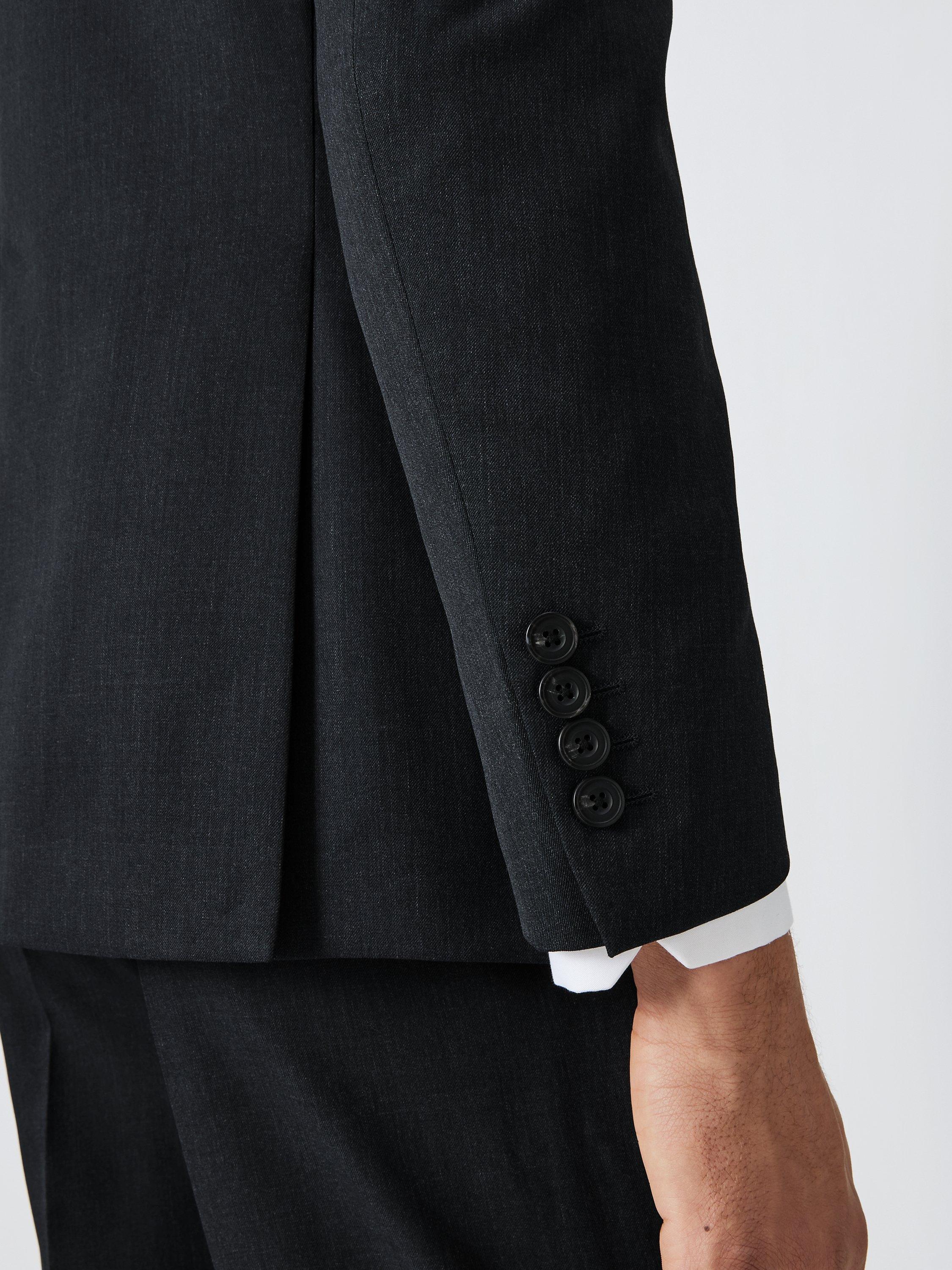 Product image 7 of 8, which shows John Lewis Washable Wool Blend Regular Fit Suit Jacket, Charcoal, 44L