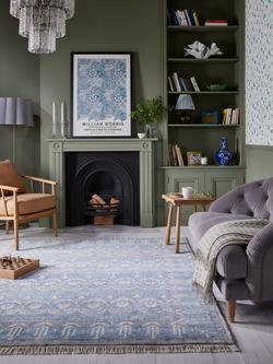 John Lewis Hand Knotted Mahala Rug - view 2, Blue