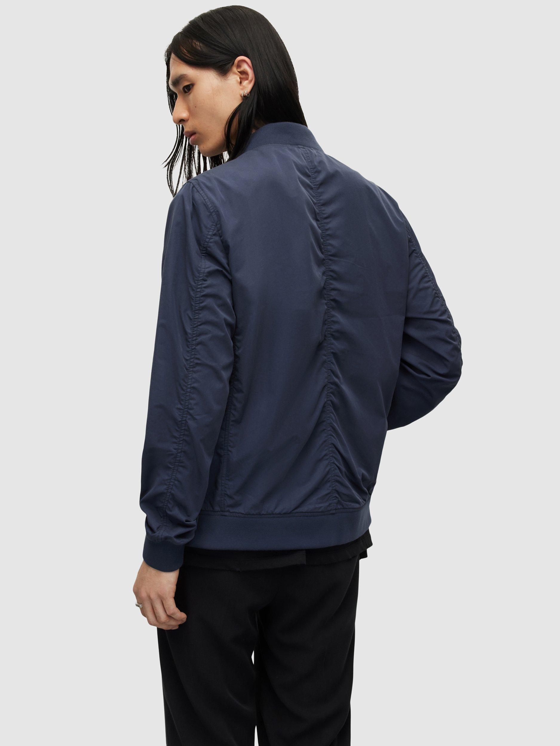 Product image 2 of 6, which shows AllSaints Bassett Bomber Jacket, Command Blue, XS