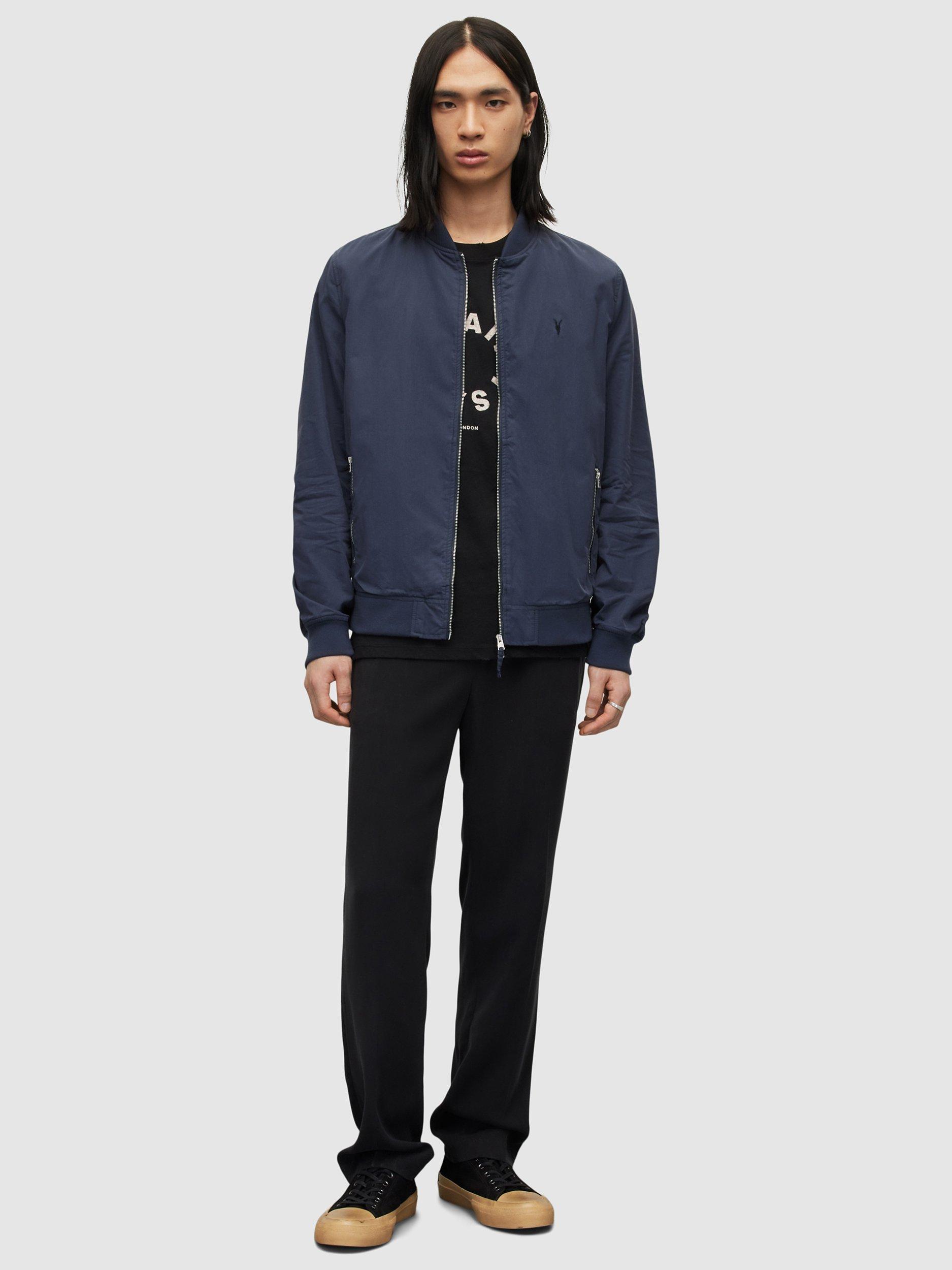 Product image 3 of 6, which shows AllSaints Bassett Bomber Jacket, Command Blue, XS