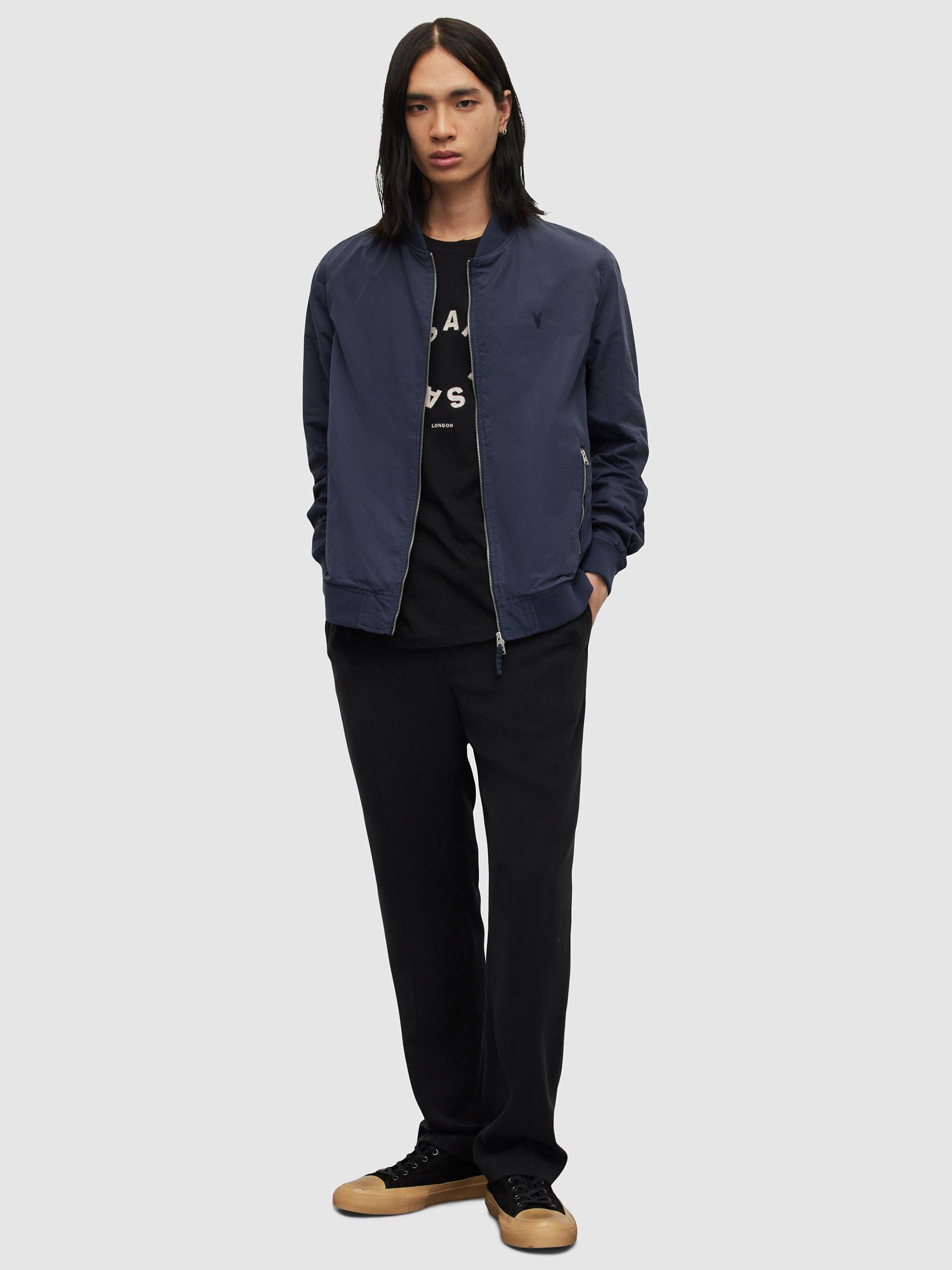 Product image 6 of 6, which shows AllSaints Bassett Bomber Jacket, Command Blue, XS