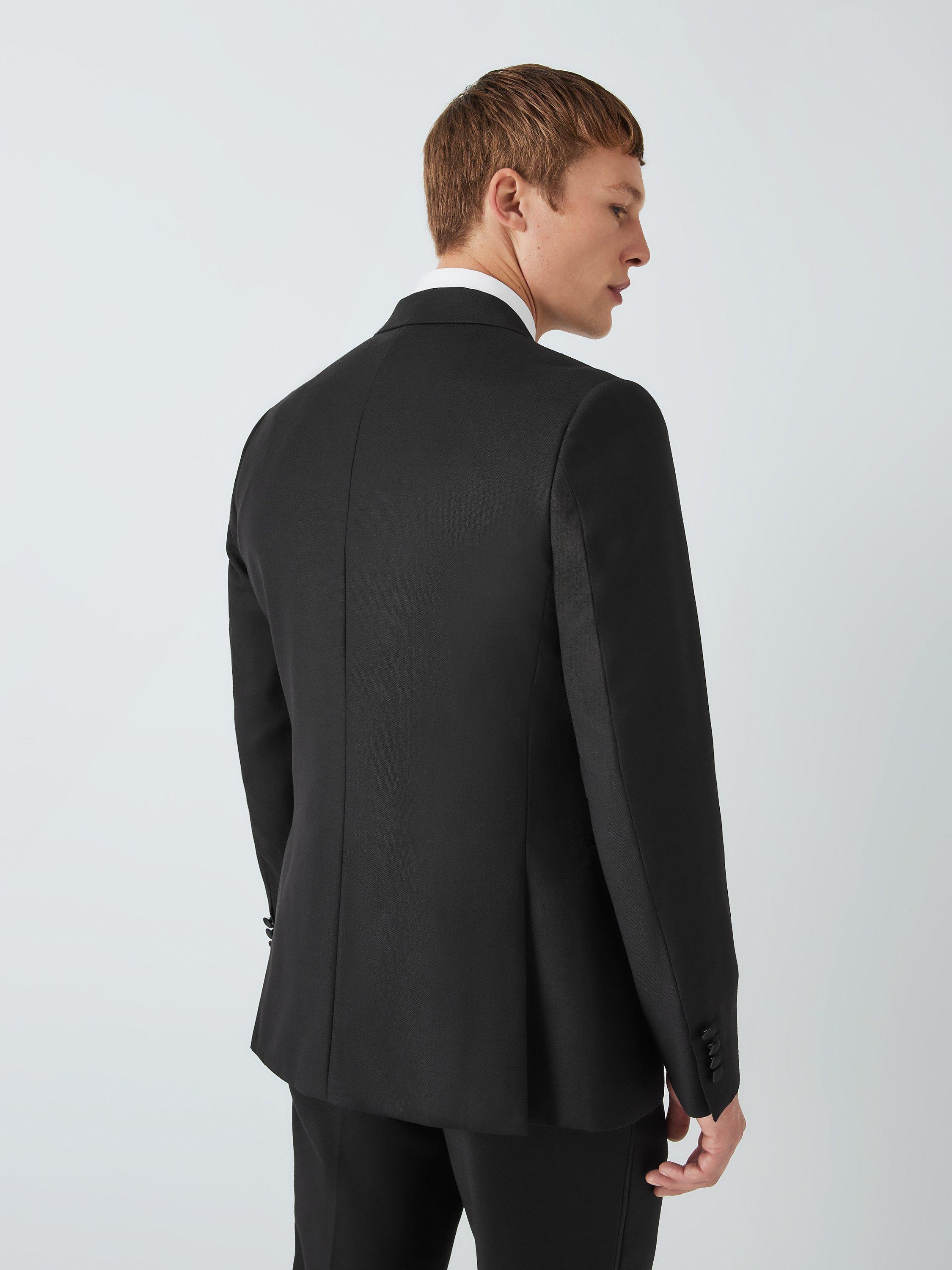 John Lewis Peak Lapel Basket Weave Dinner Jacket Black