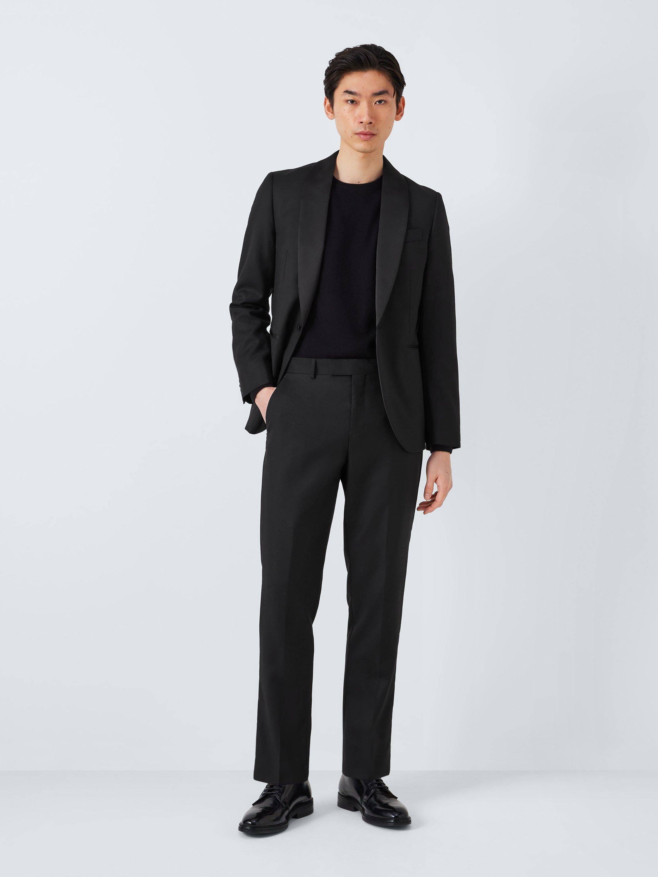 John Lewis Shawl Lapel Basket Weave Regular Fit Suit Jacket, Black, 36R