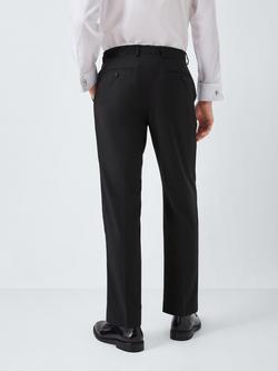 John Lewis Basket Weave Dinner Suit Trousers, Black - view 2, Black