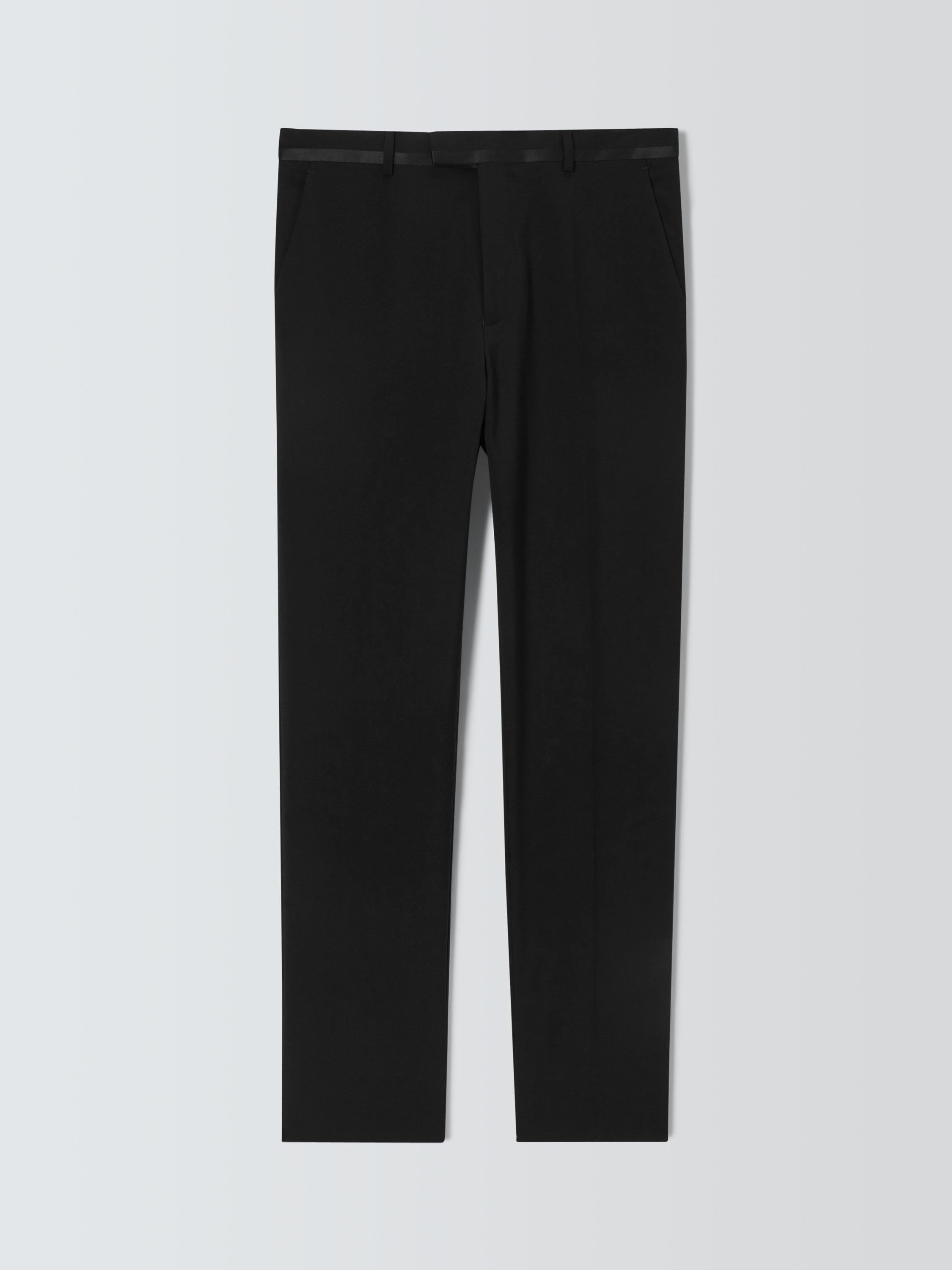 Product image 4 of 8, which shows Kin Plain Slim Fit Dinner Suit Trousers, Black, 40R