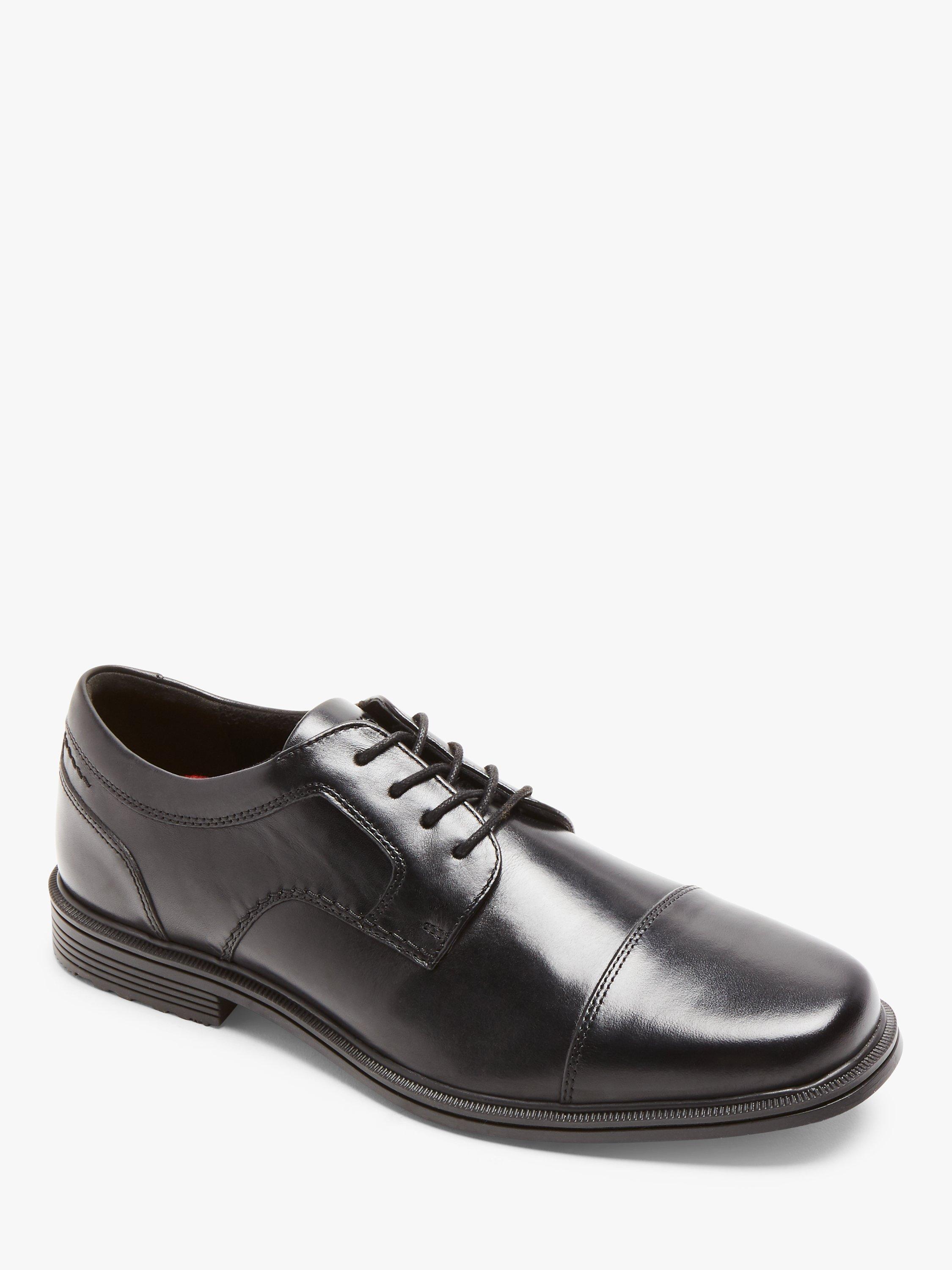 Rockport Robinsyn Leather Waterproof Cap Toe Derby Shoes Black