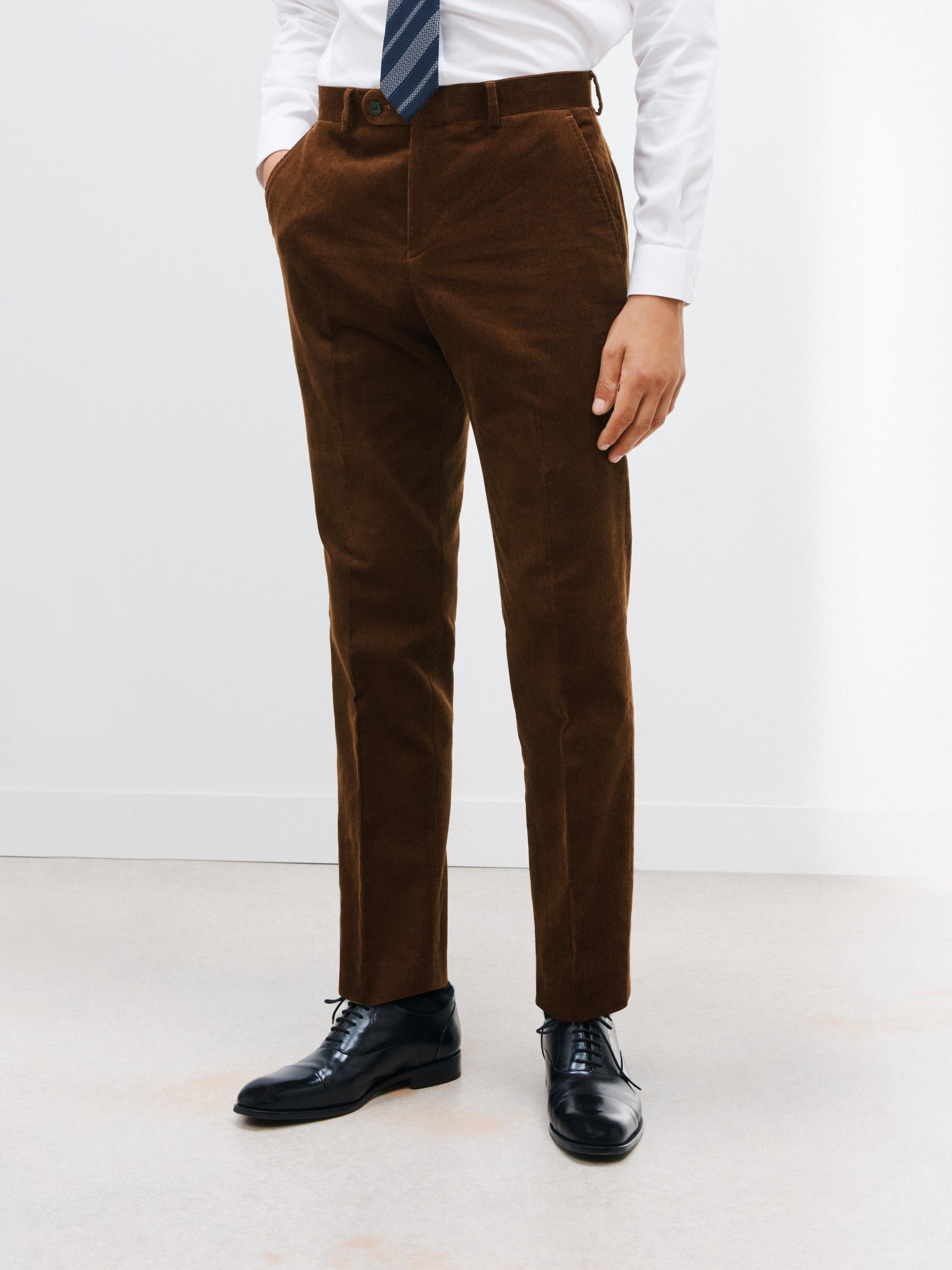 John Lewis Corduroy Suit Trousers, Copper, 36R