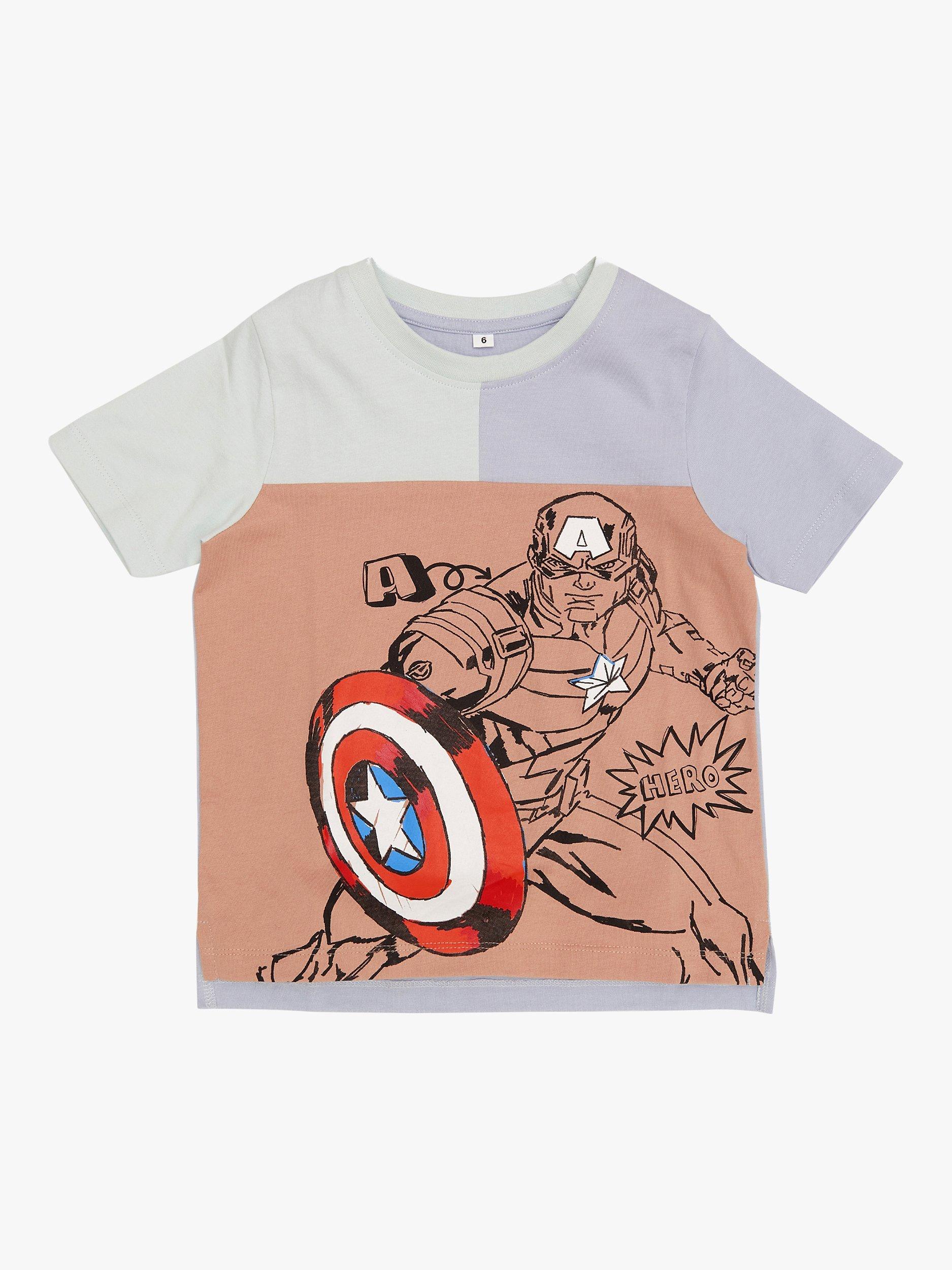 Angel Rocket Kids Marvel Captain America T Shirt Grey