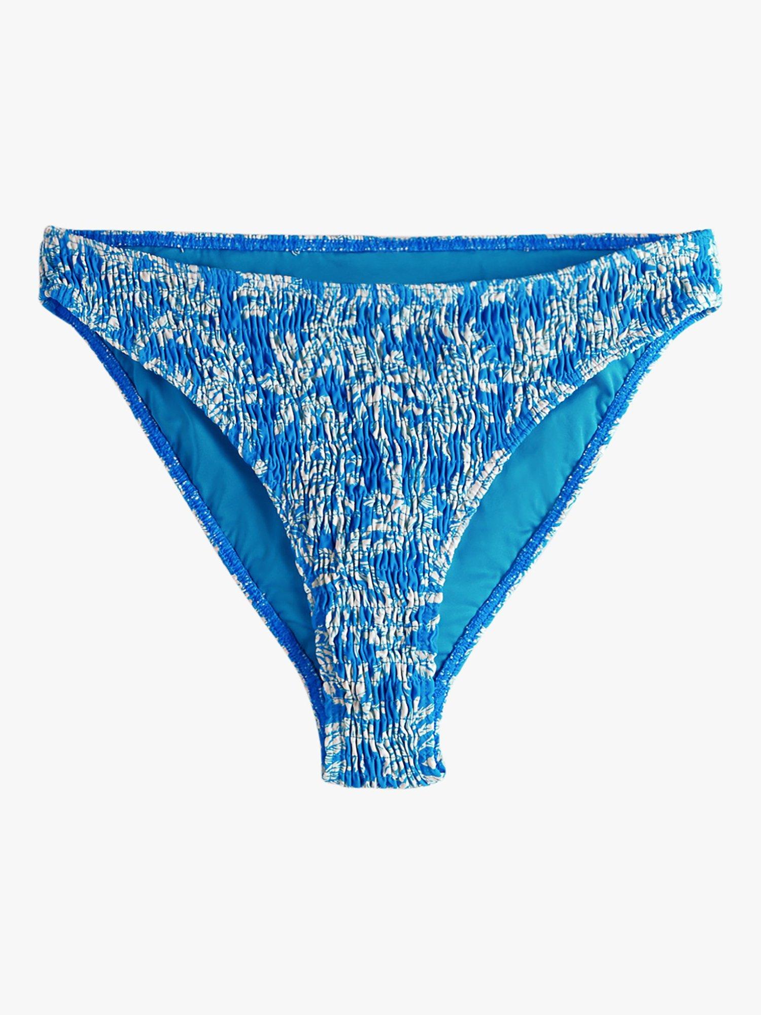 HUSH Shirred Brazilian Bikini Bottoms Sketchy Palms