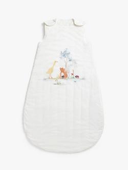 John Lewis Little Animals Sleeping Bag, 2.5 Tog, White/Multi, White/Multi