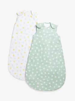 John Lewis Night & Day Print Sleeping Bag, 2.5 Tog, Pack of 2, Multi, Multi