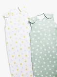 John Lewis Night & Day Print Sleeping Bag, 2.5 Tog, Pack of 2, Multi, Multi