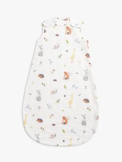 John Lewis Little Animals Print Sleeping Bag, 1 Tog, Multi, Multi