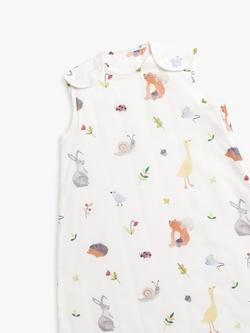 John Lewis Little Animals Print Sleeping Bag, 1 Tog, Multi - view 2, Multi