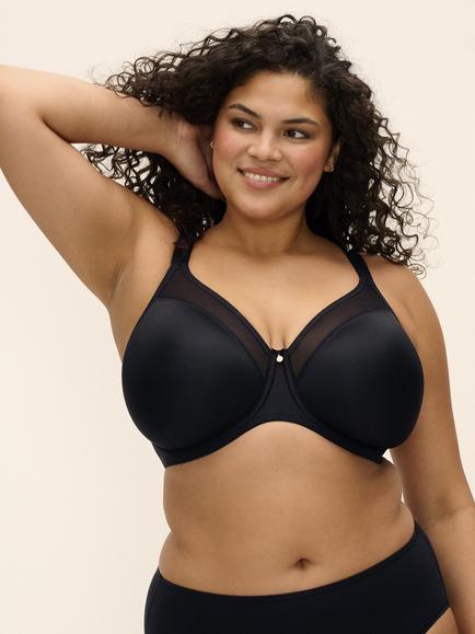 Elomi Smooth Underwired T-Shirt Bra, Black