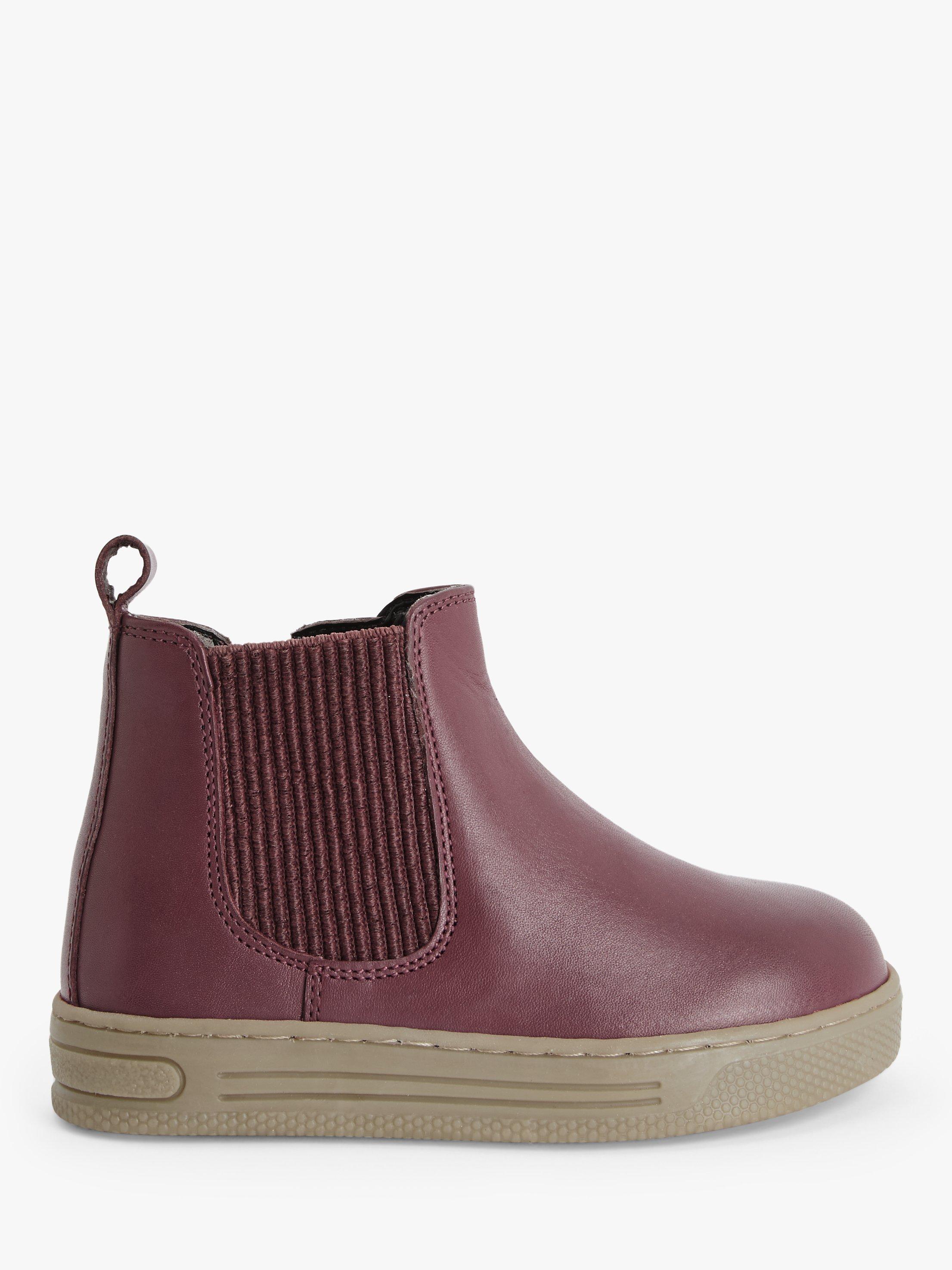 John Lewis ANYDAY Kids' Chelsea Boots, Red Berry