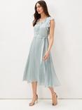 Phase Eight Carmella Pleated Midi Dress, Pale Sage