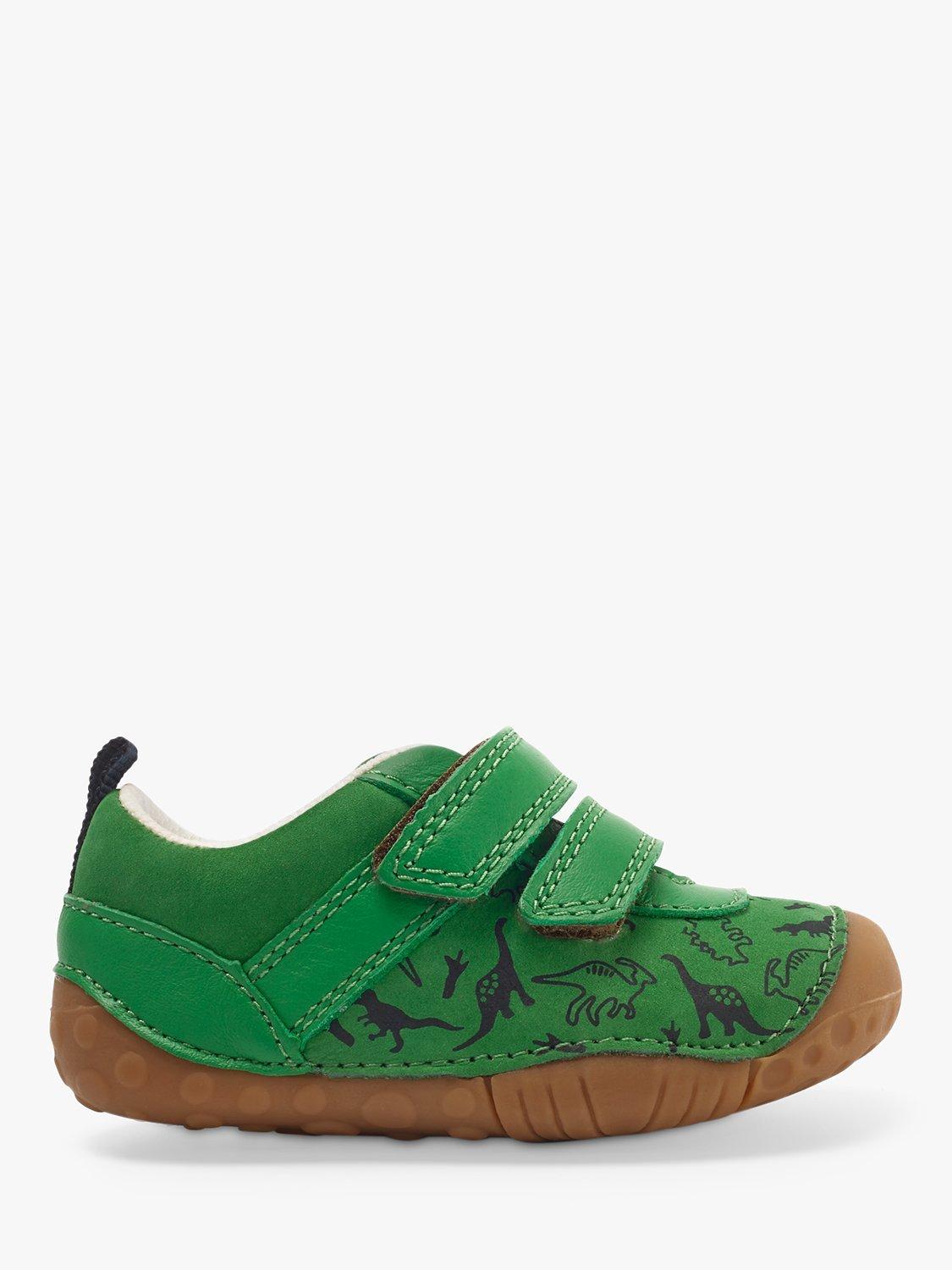 Product image 1 of 6, which shows Start-Rite Kids' Roar Riptape Pre-Walker Trainers, Green, 2F Jnr