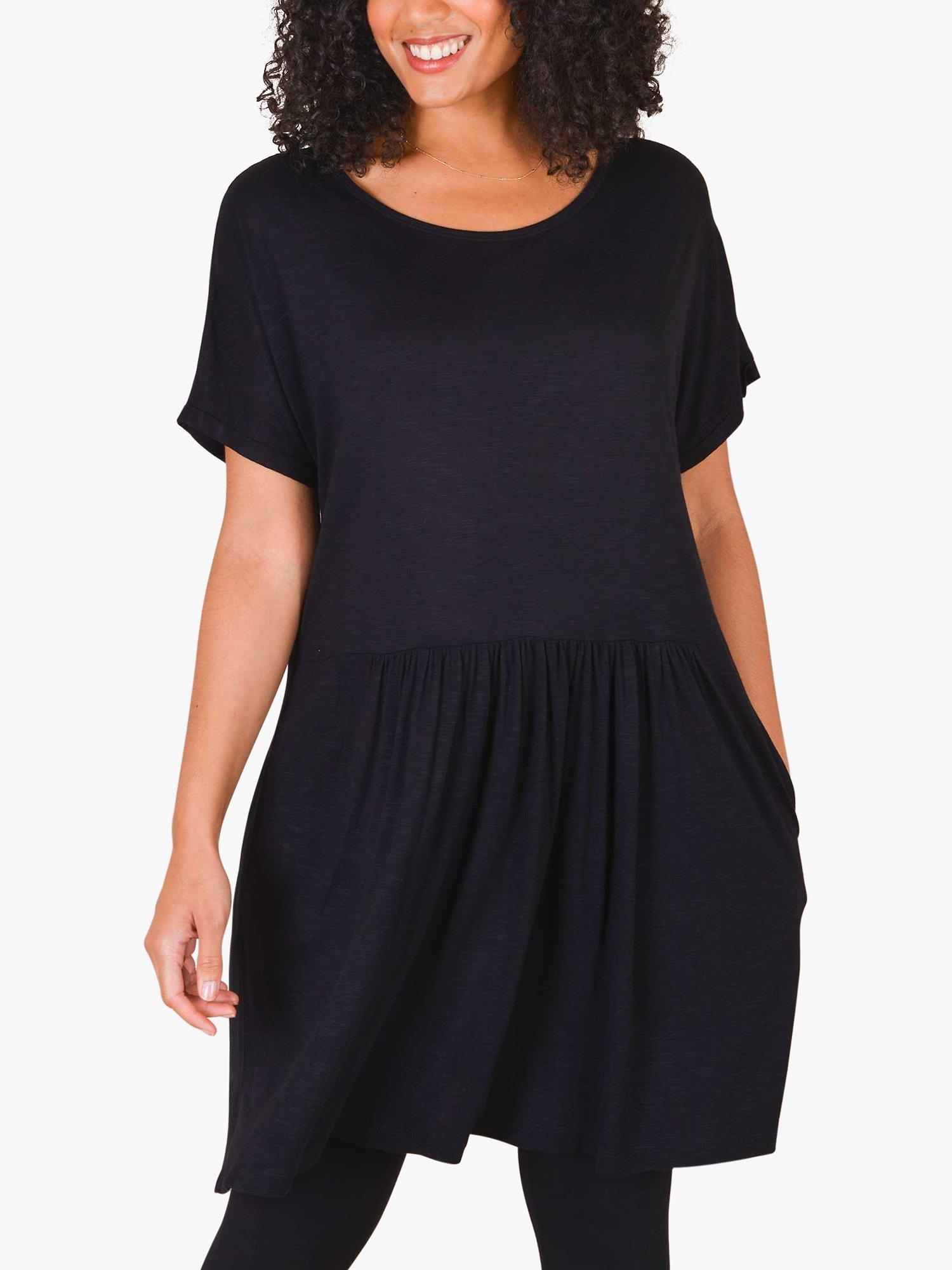 Live Unlimited Textured Tunic Top, Black