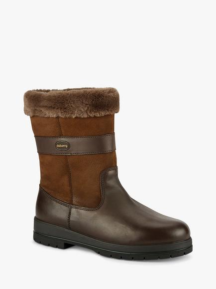 Dubarry Foxrock Apres-Ski Faux Fur Lined Boots, Walnut - view 2, 52 Walnut