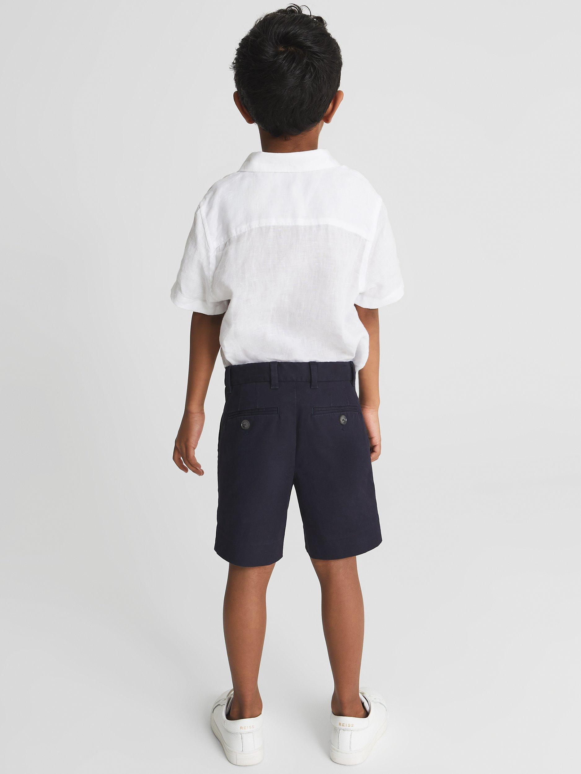 Product image 5 of 5, which shows Reiss Kids' Wicket Casual Chino Shorts, Navy, 4-5 years