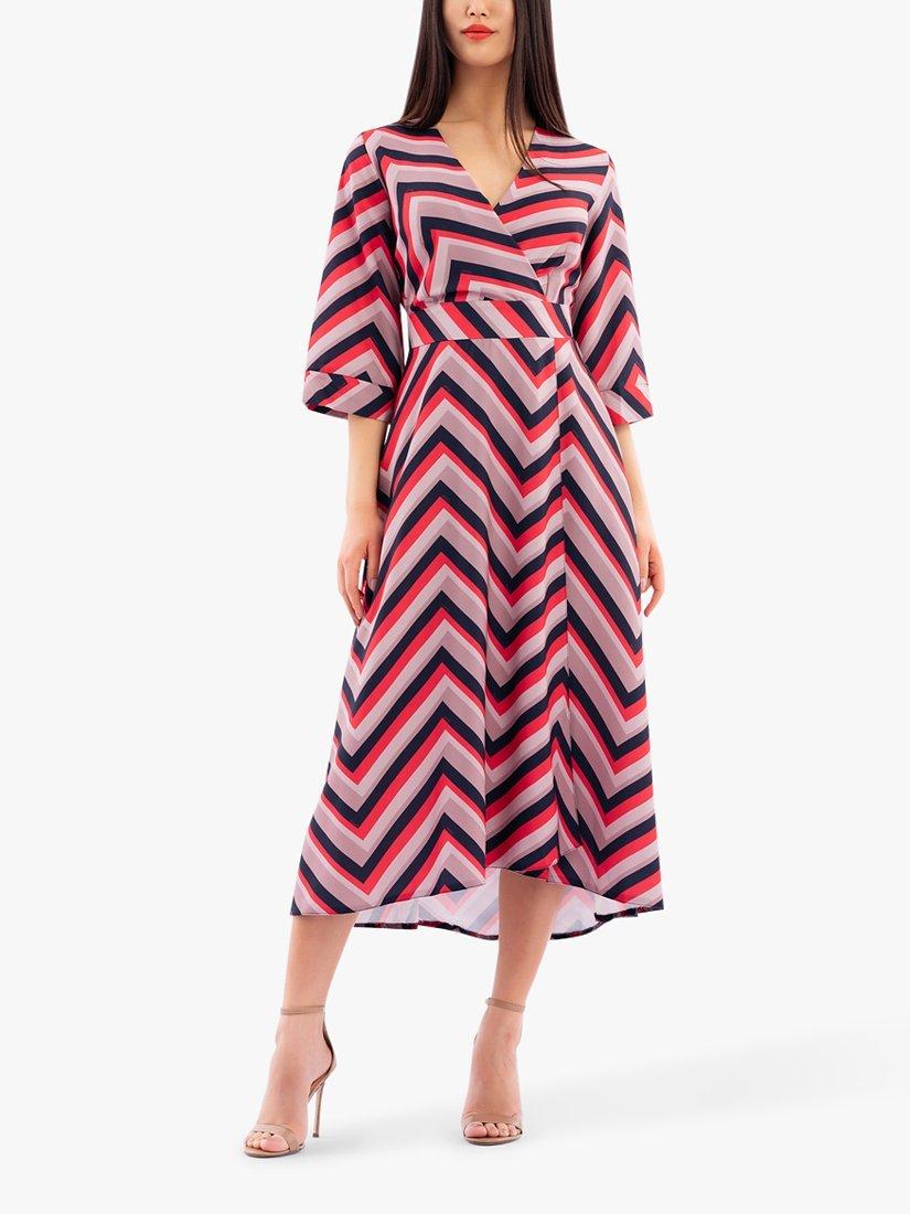 Closet London Satin Crepe Wrap Midi Dress