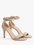 L.K.Bennett Ivy Stiletto Heel Suede Sandals, Beige Trench