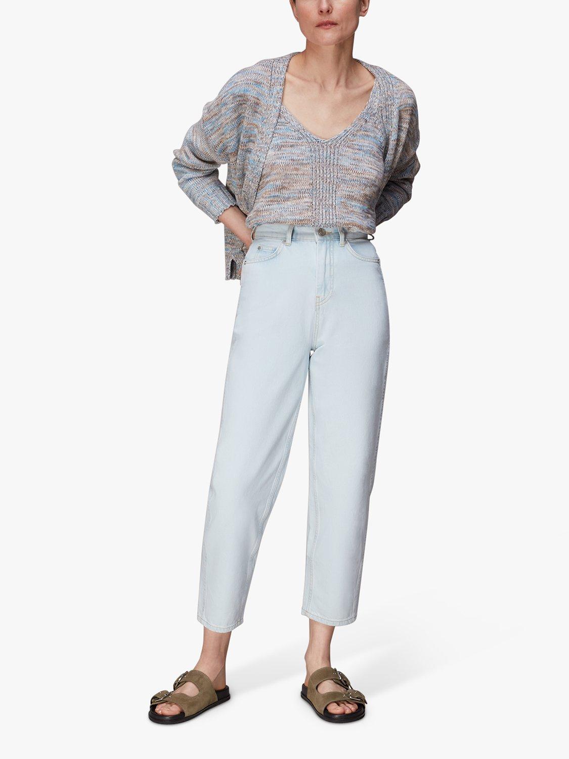 Whistles Authentic Acid Barrel Leg Jeans, Light Wash