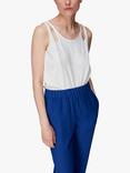 Whistles Raven Organic Cotton Double Strap Sleeveless Top