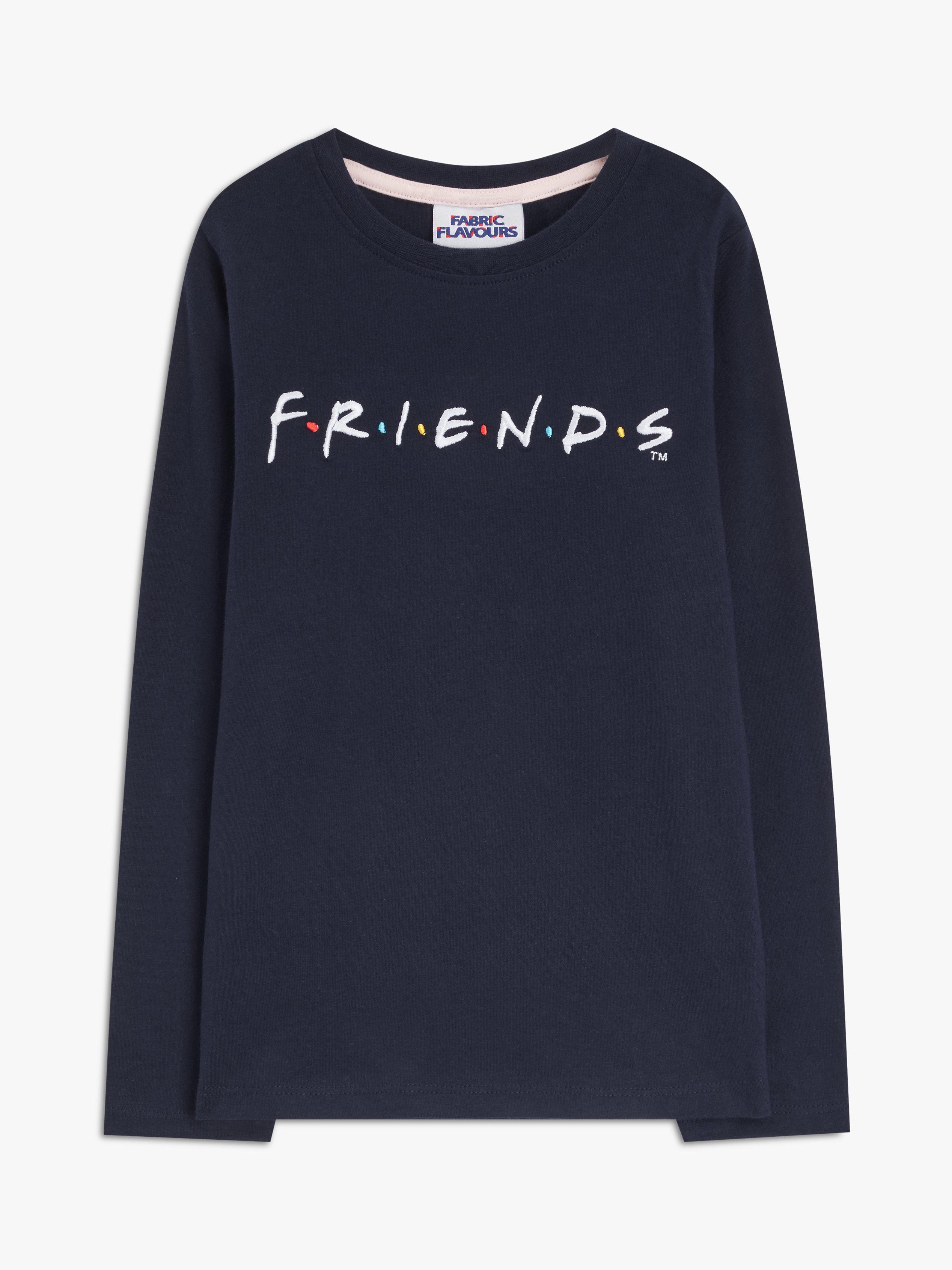 Fabric Flavours Kids' Classic Embroidered Cotton T-Shirt, Navy