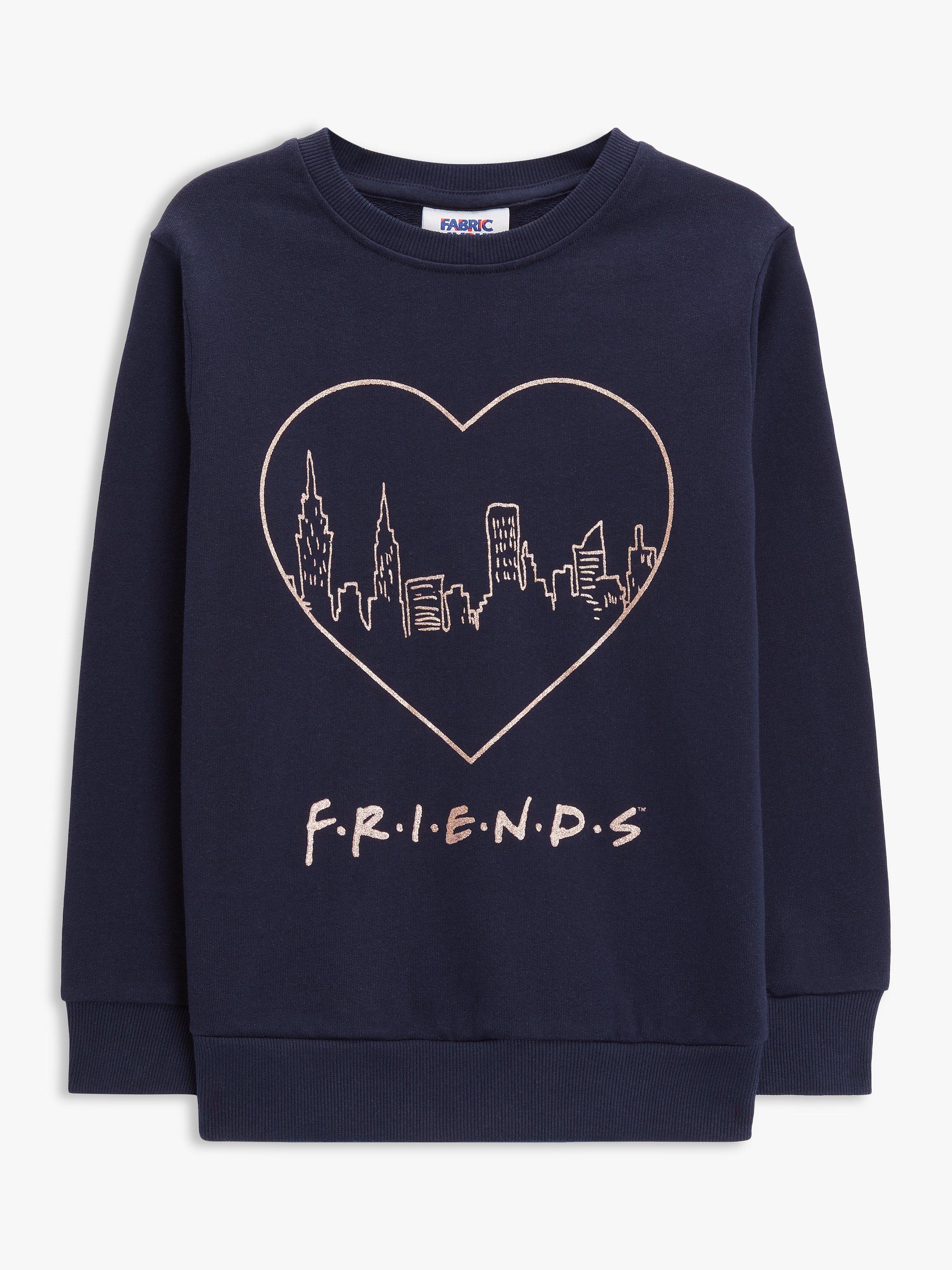 Fabric Flavours Kids' Friends City Cotton Sweatshirt, Navy