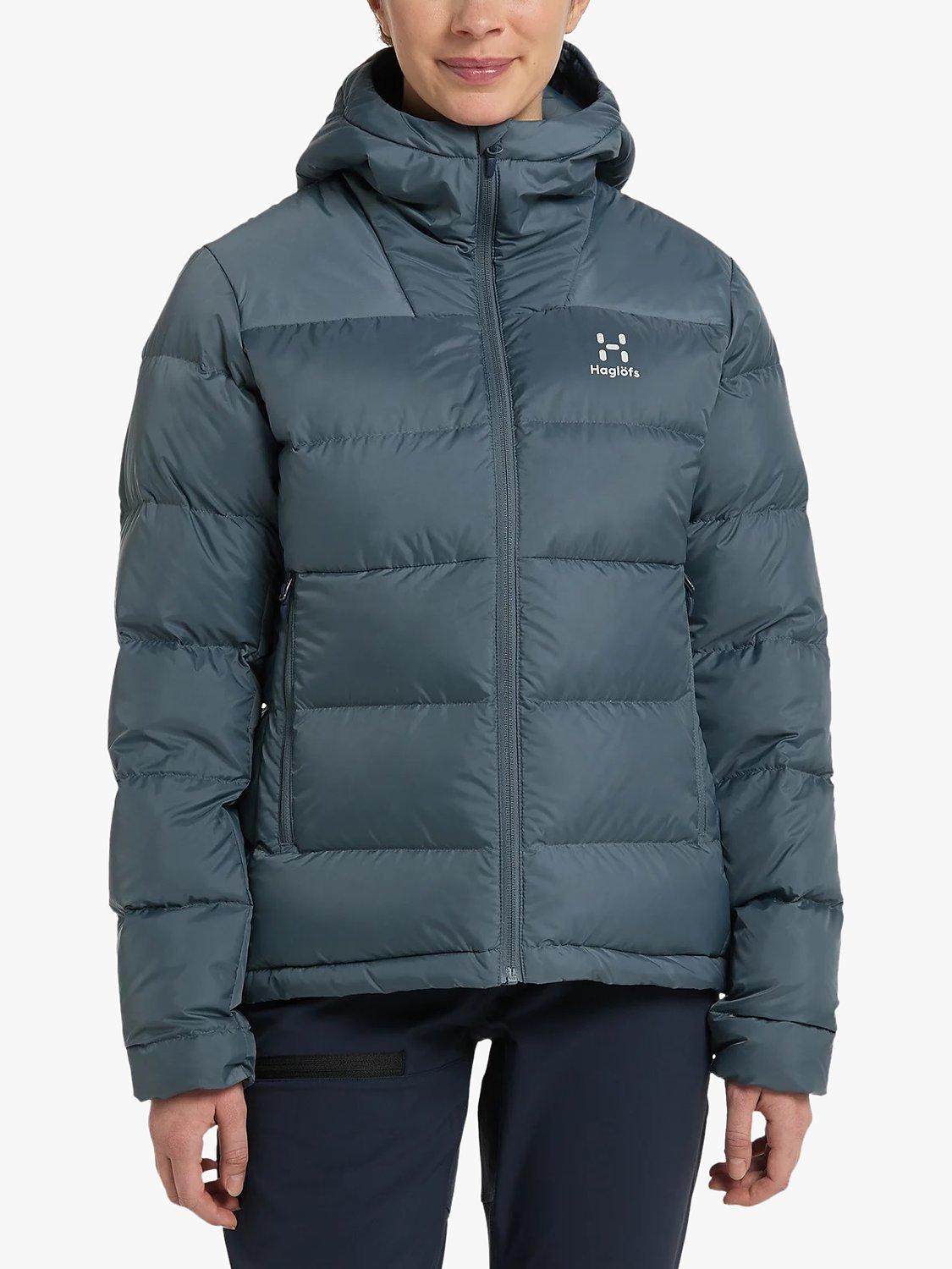 Haglöfs Bield Down Hood Women's Jacket, Steel Blue