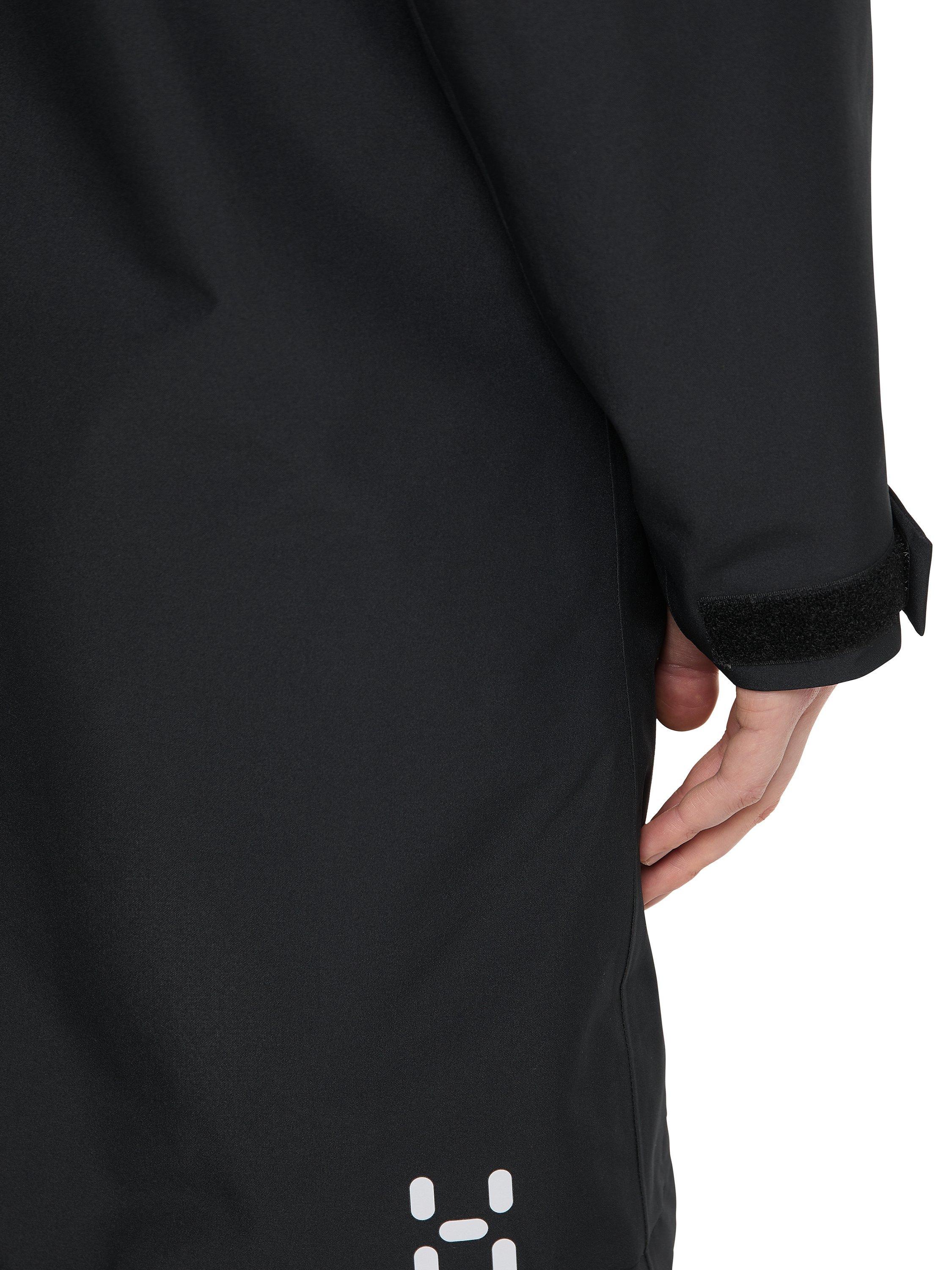 Product image 10 of 11, which shows Haglöfs Aria Women's Long Waterproof Hooded Parka Jacket, True Black, XS